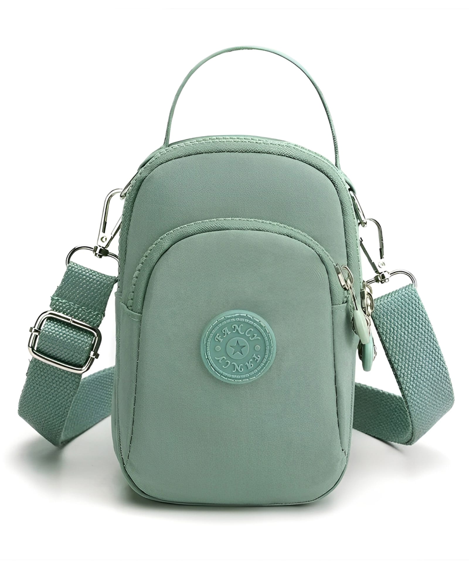 SYGA Women's Nylon Material With Simple Pattern, Mini Sling Bag (Light Green)-picture-14