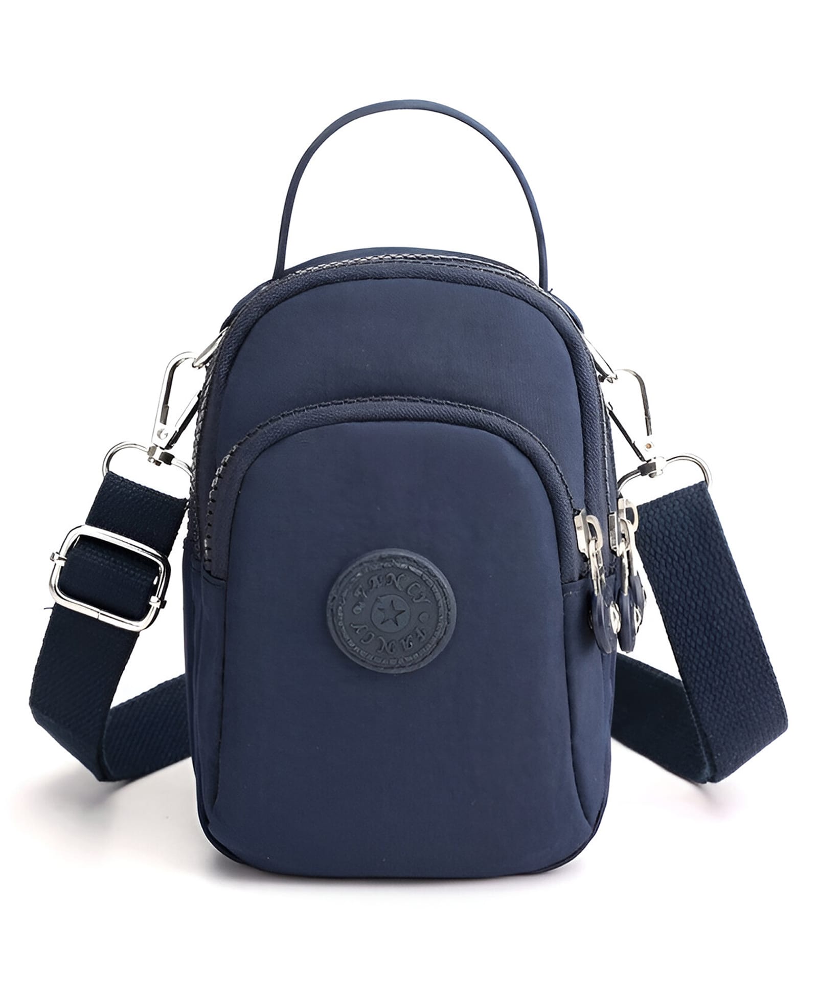 SYGA Women's Nylon Material With Simple Pattern, Mini Sling Bag (Drak Blue)-picture-10