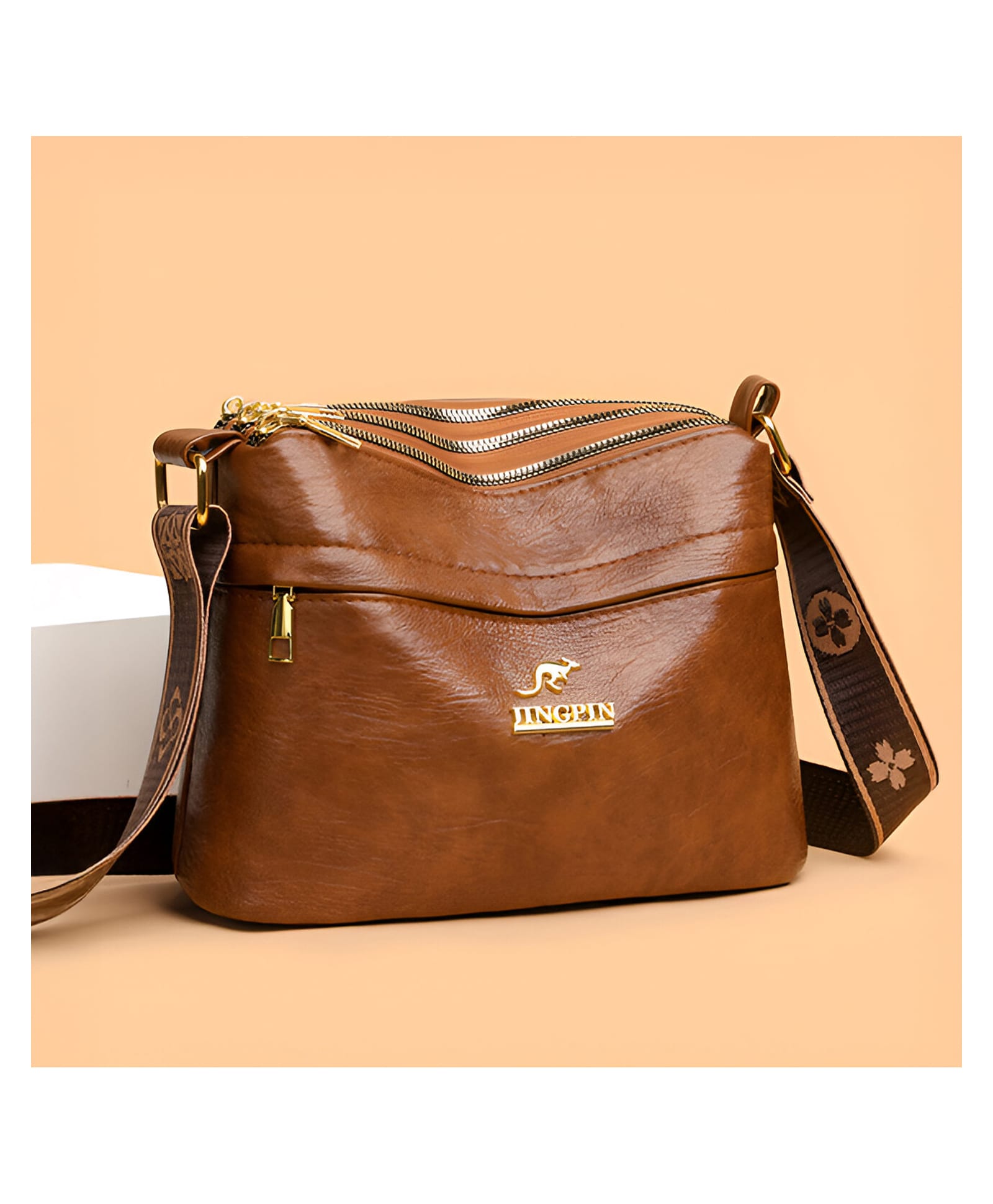SYGA Women's Pu Leather Material With Casual Versatile Simple , Sling Bag (Brown)-picture-30