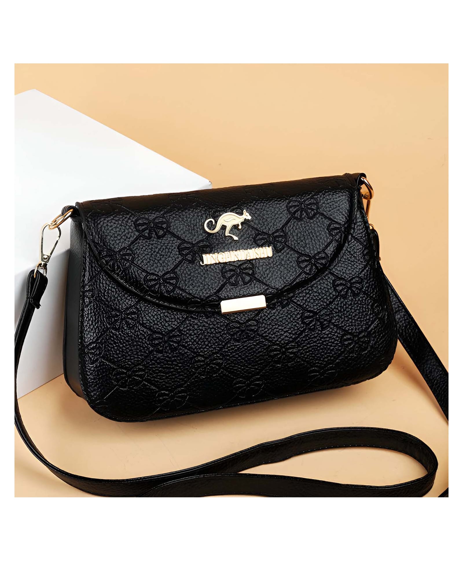 SYGA Women's Pu Leather Material With Cross-Border Pattern, Sling Bag (Black)-picture-31