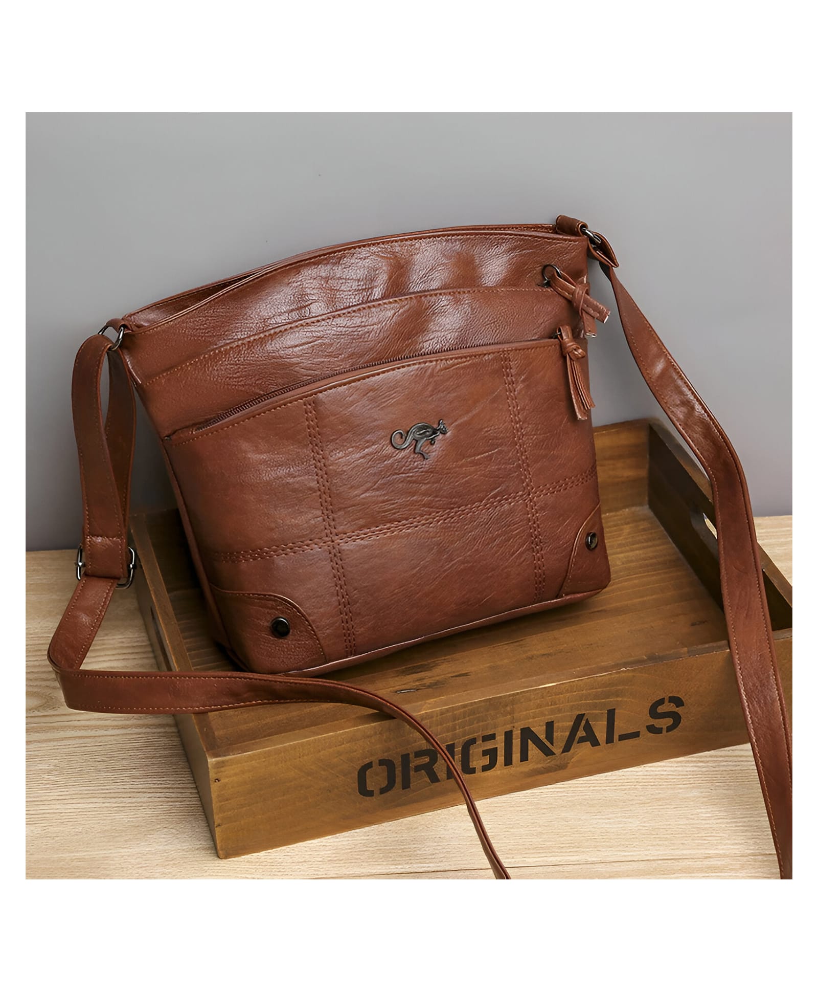 SYGA Women's Pu Leather Material With Trending Retro Style, Sling Bag (Brown)