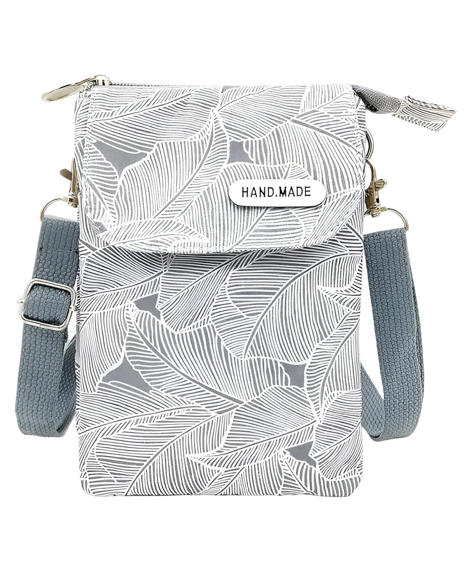 SYGA Women's Canvas Material With Five-Layer Zipper , Sling Bag (Light Grey)-picture-16