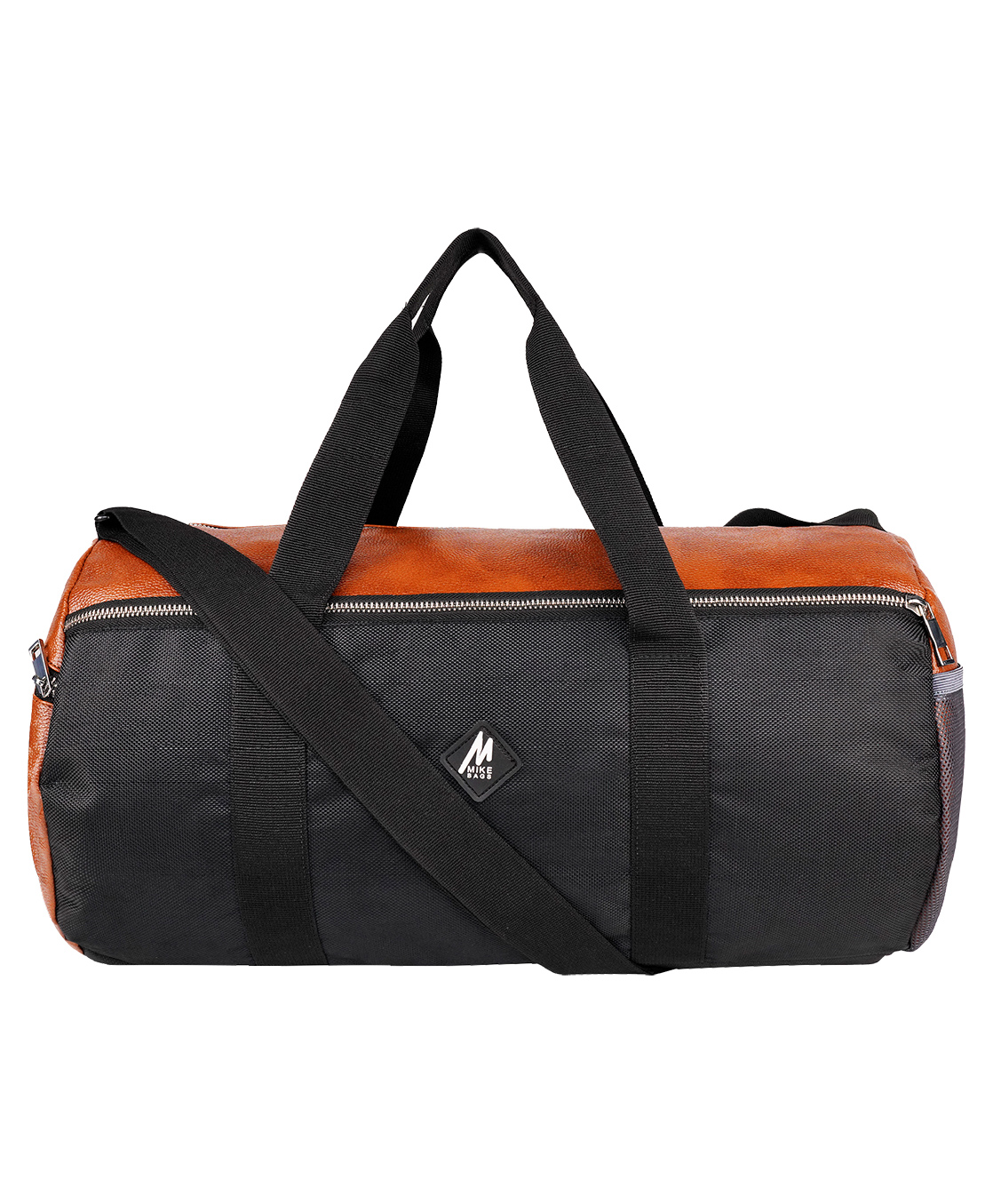 Mike Forge Leather Gym Bag Tan & Black - Capacity 22L-image-5