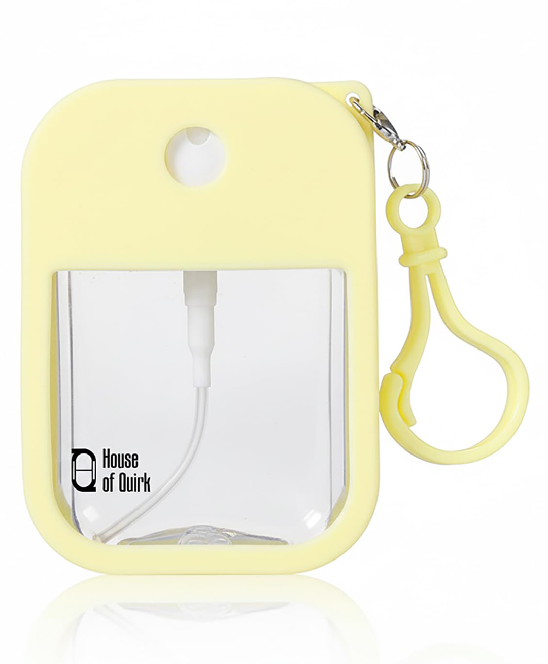 House of Quirk Plastic Portable Card Spray Bottle 38 ml Refillable Perfume Bottle With Hook Empty For Alcohol Hand Sanitizer Fragrance - Yellow-picture-16