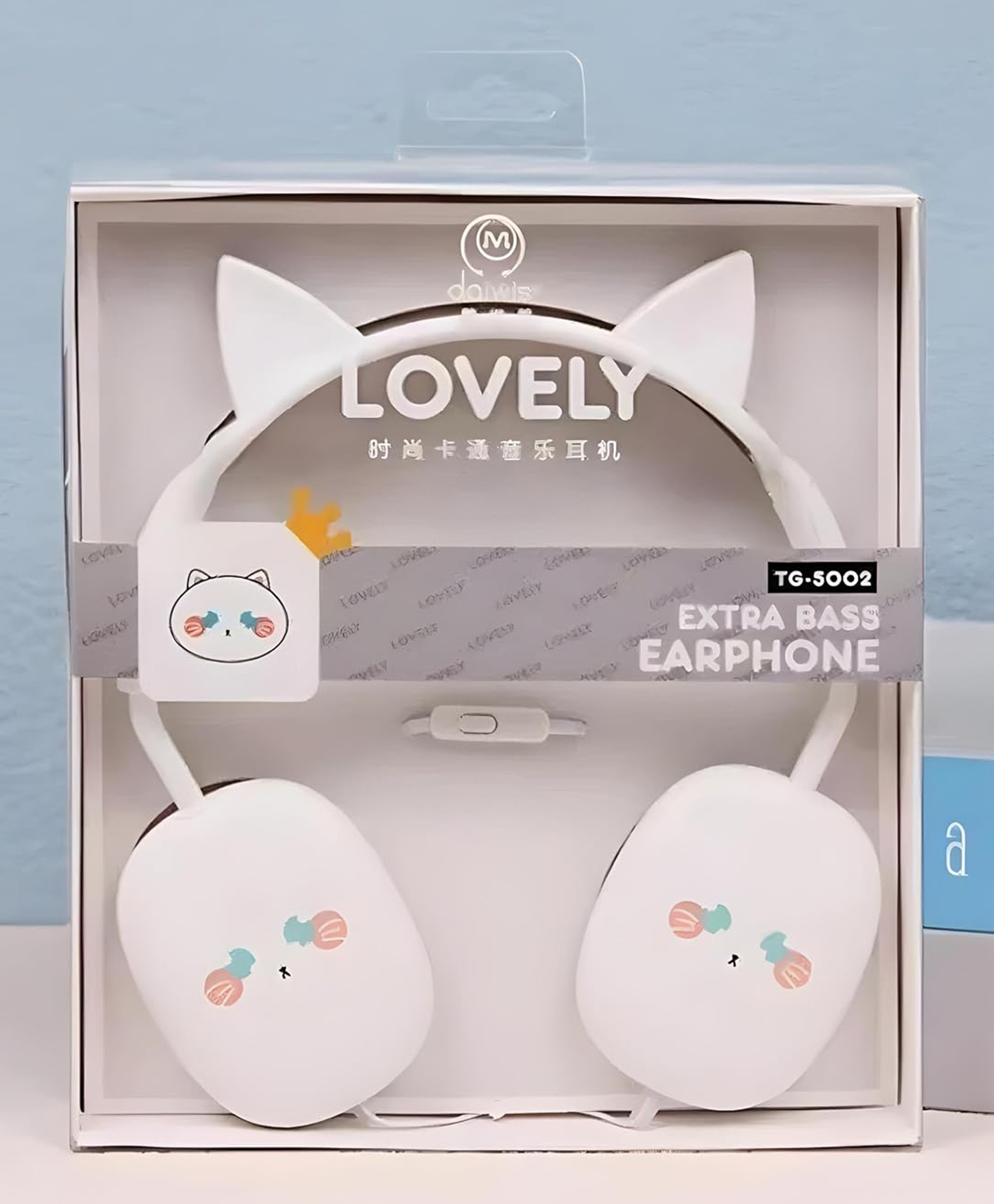 Azhari Kiki Cat Design Wired Headphones With Built-in Microphone For Clear And Crisp Audio Experience For Kids Adults Headsets And Earphones Color May Vary-image-16