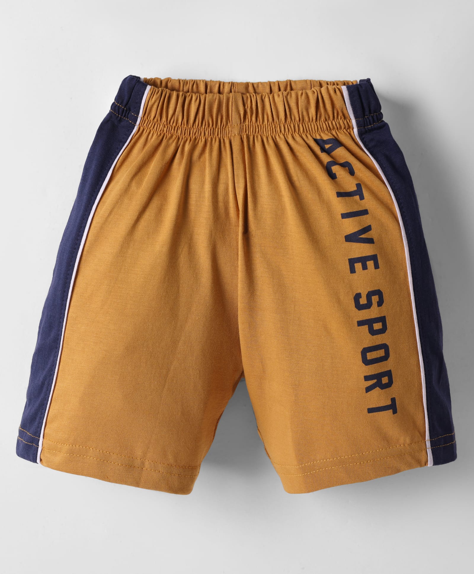 Taeko Single Jersey Knit Knee Length Shorts With Text Print - Golden-picture-18