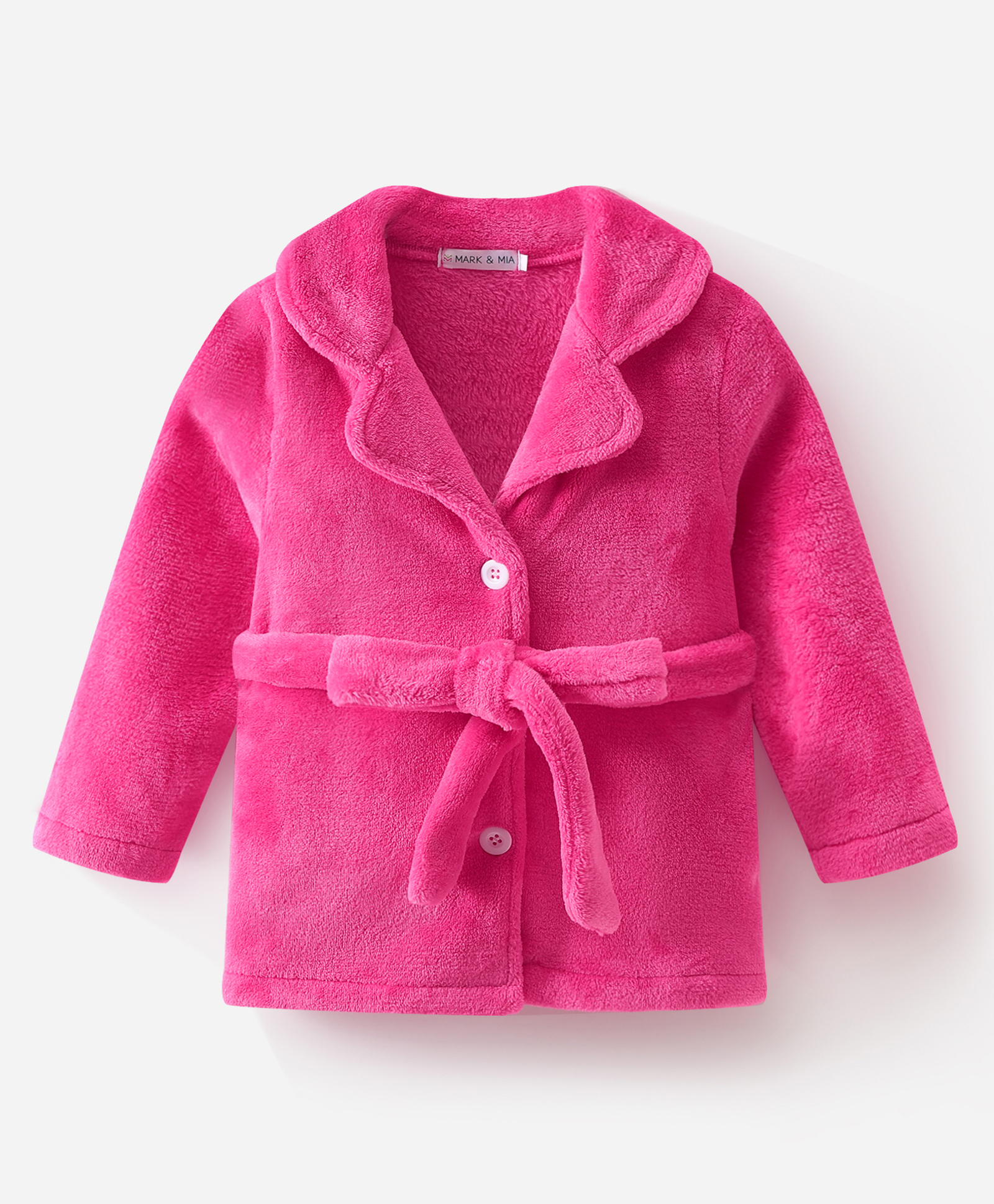 Mark & Mia Full Sleeves Solid Fur Winter Jacket - Fuchsia-image-31