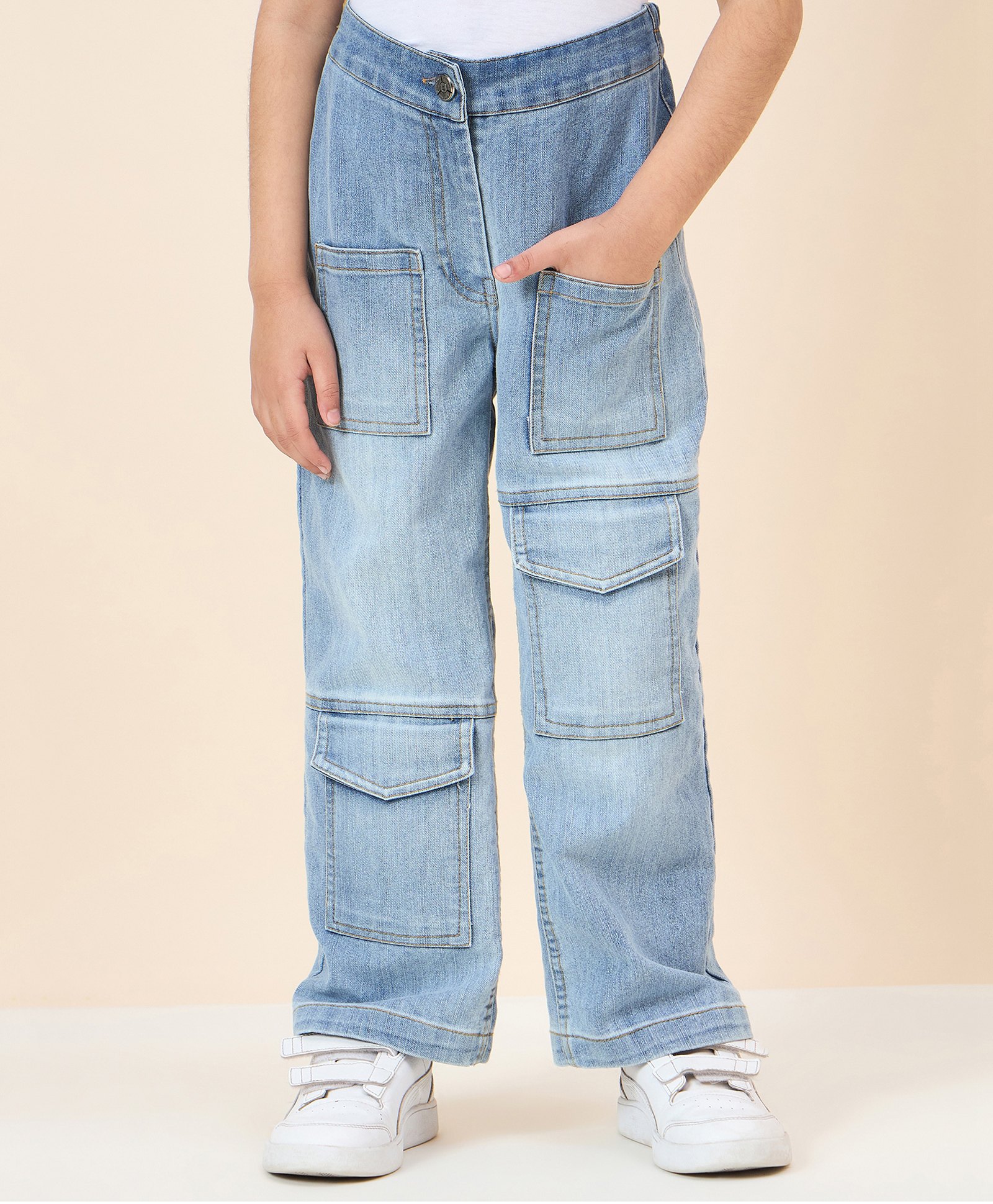 StyloBug Denim Woven Washed Jeans - Light Blue-picture-17
