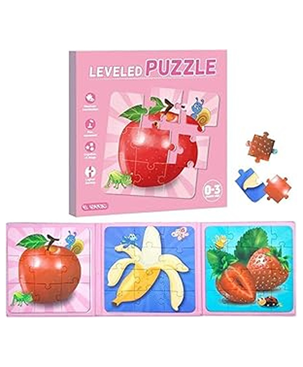 Happy Hues 3-in-1 Fruit Magnetic Jigsaw Puzzle is an engaging and educational toy for children - 41 Pcs-image-32
