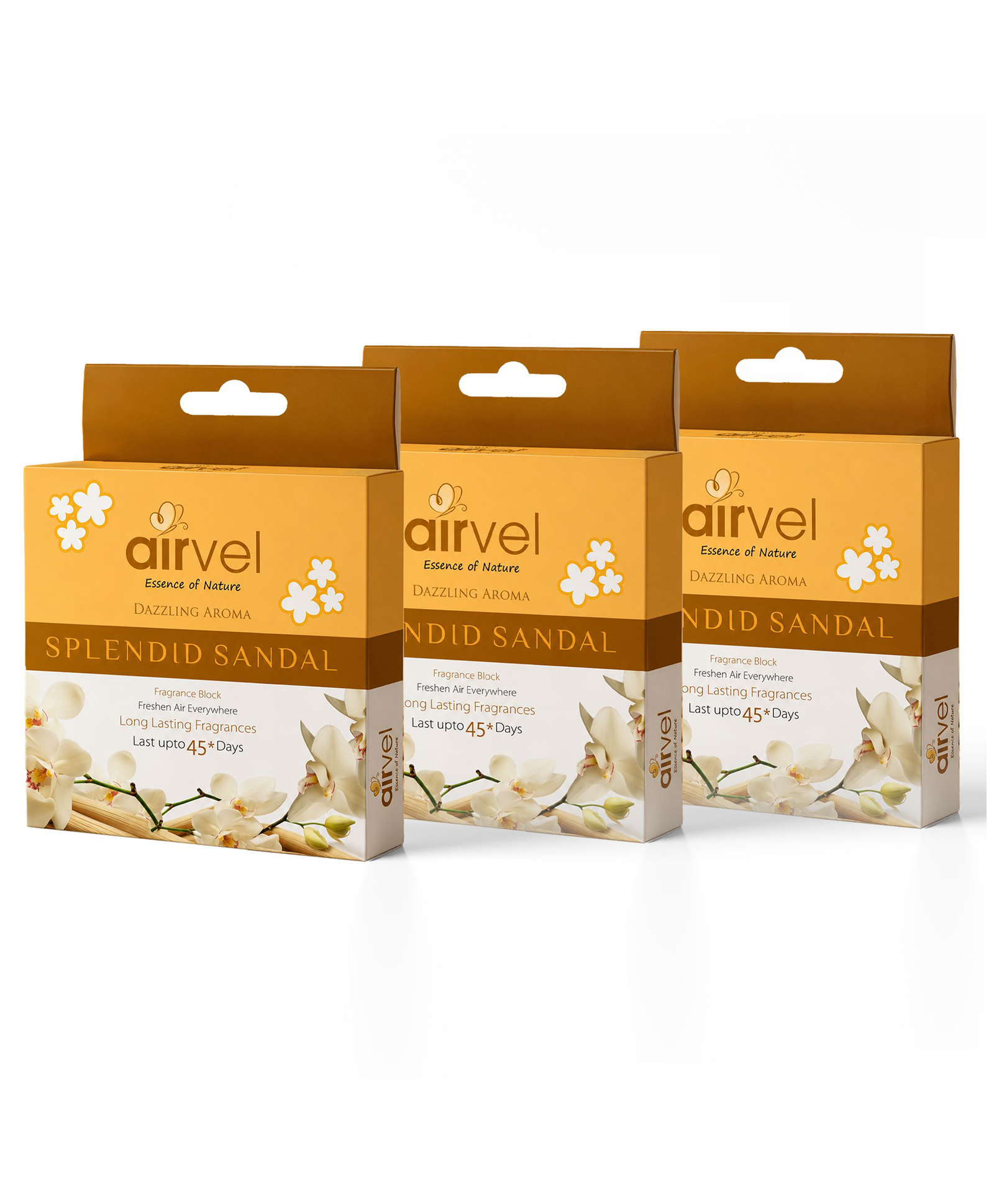 Airvel Bathroom Air freshener Blocks Sandal Fragrance 75g, Pack of 3 with Amazing Fragrance For Bathroom Helps to Remove Bad Odour-image-14