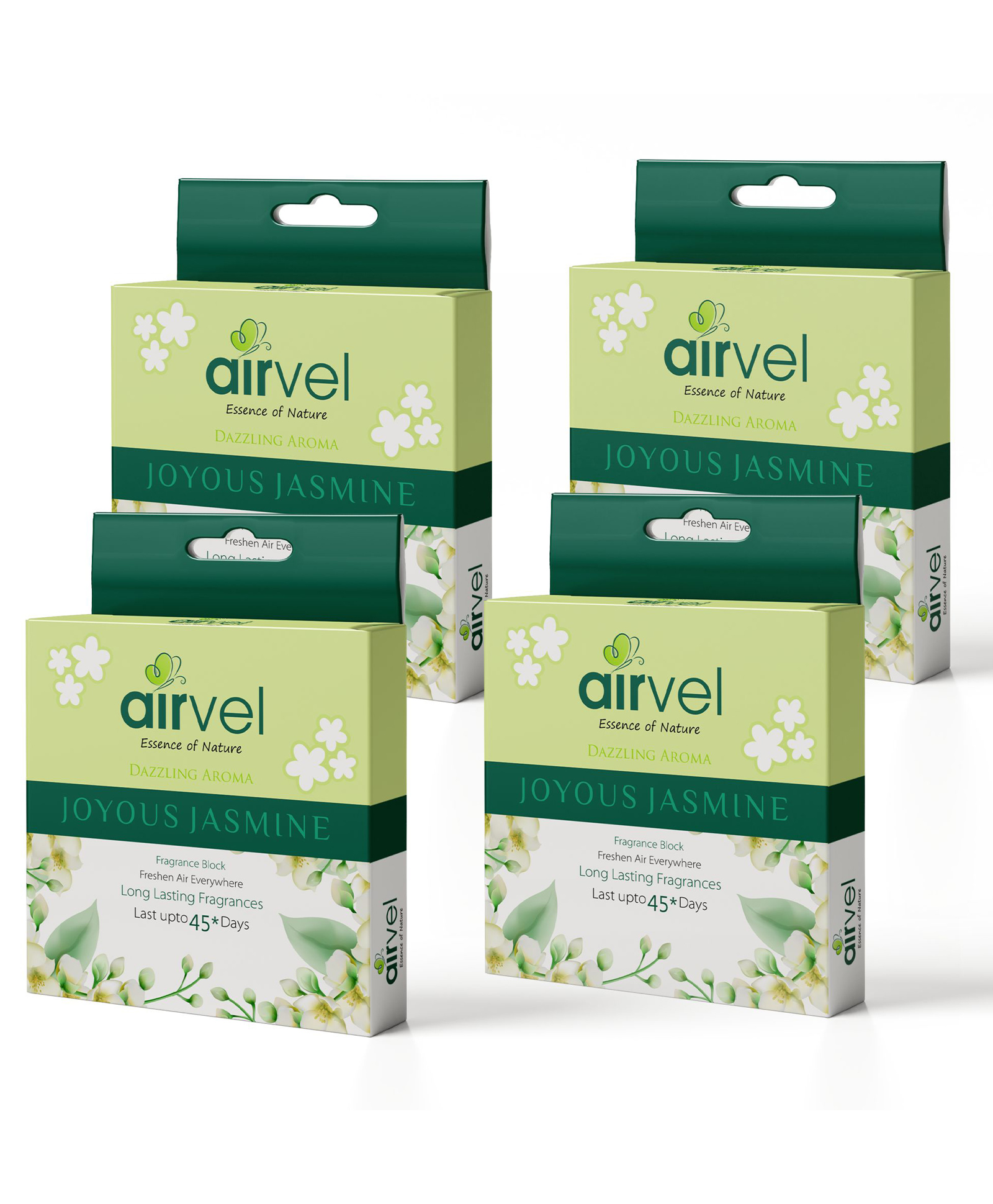 Airvel Bathroom Air freshener Block Jasmine Fragrance 75g, Pack of 4 with Amazing Fragrance For Bathroom Helps to Remove Bad Odour-picture-10