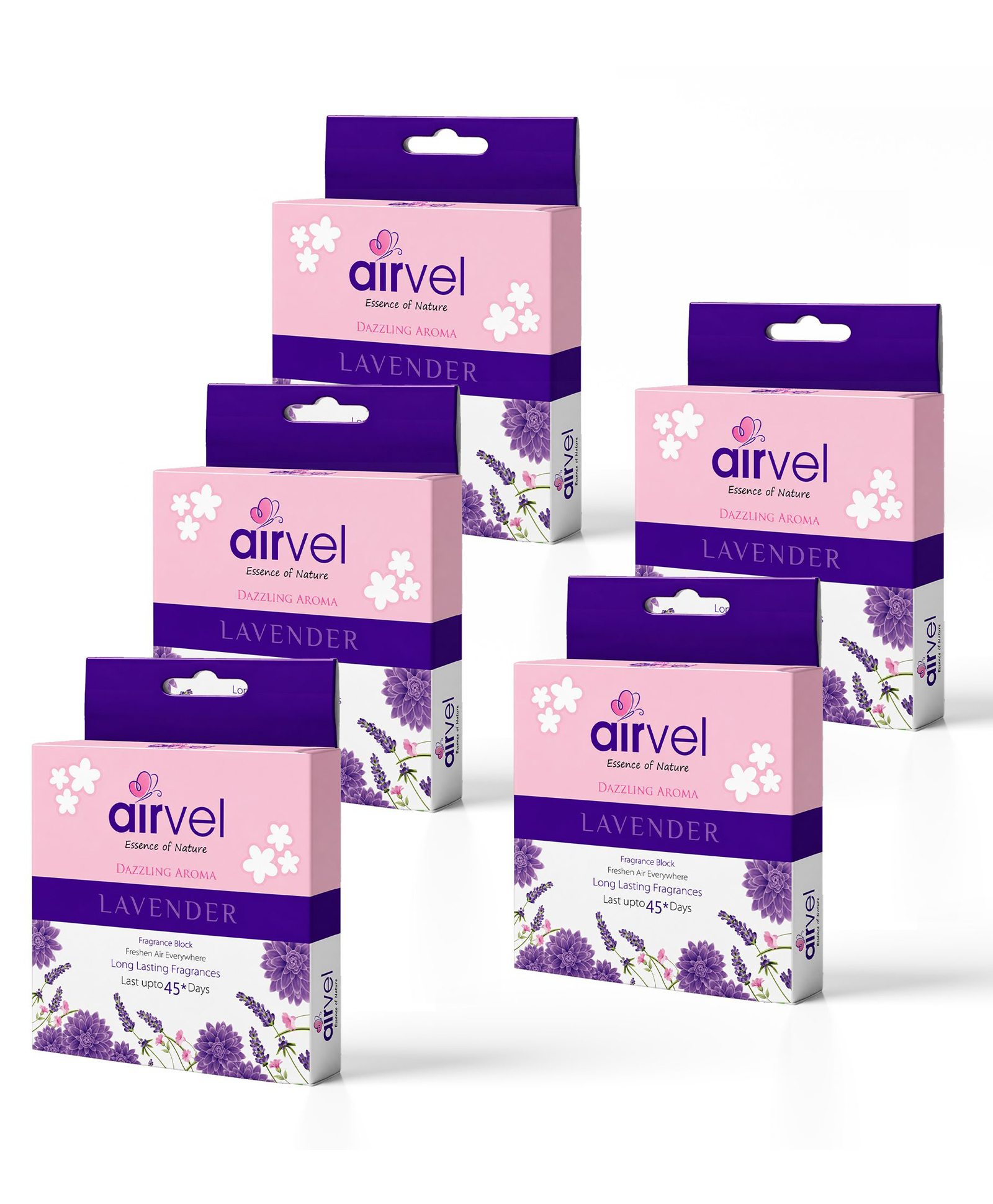 Airvel Bathroom Air freshener Blocks Lavender Fragrance 75g, Pack of 5 with Amazing Fragrance For Bathroom Helps to Remove Bad Odour-picture-13