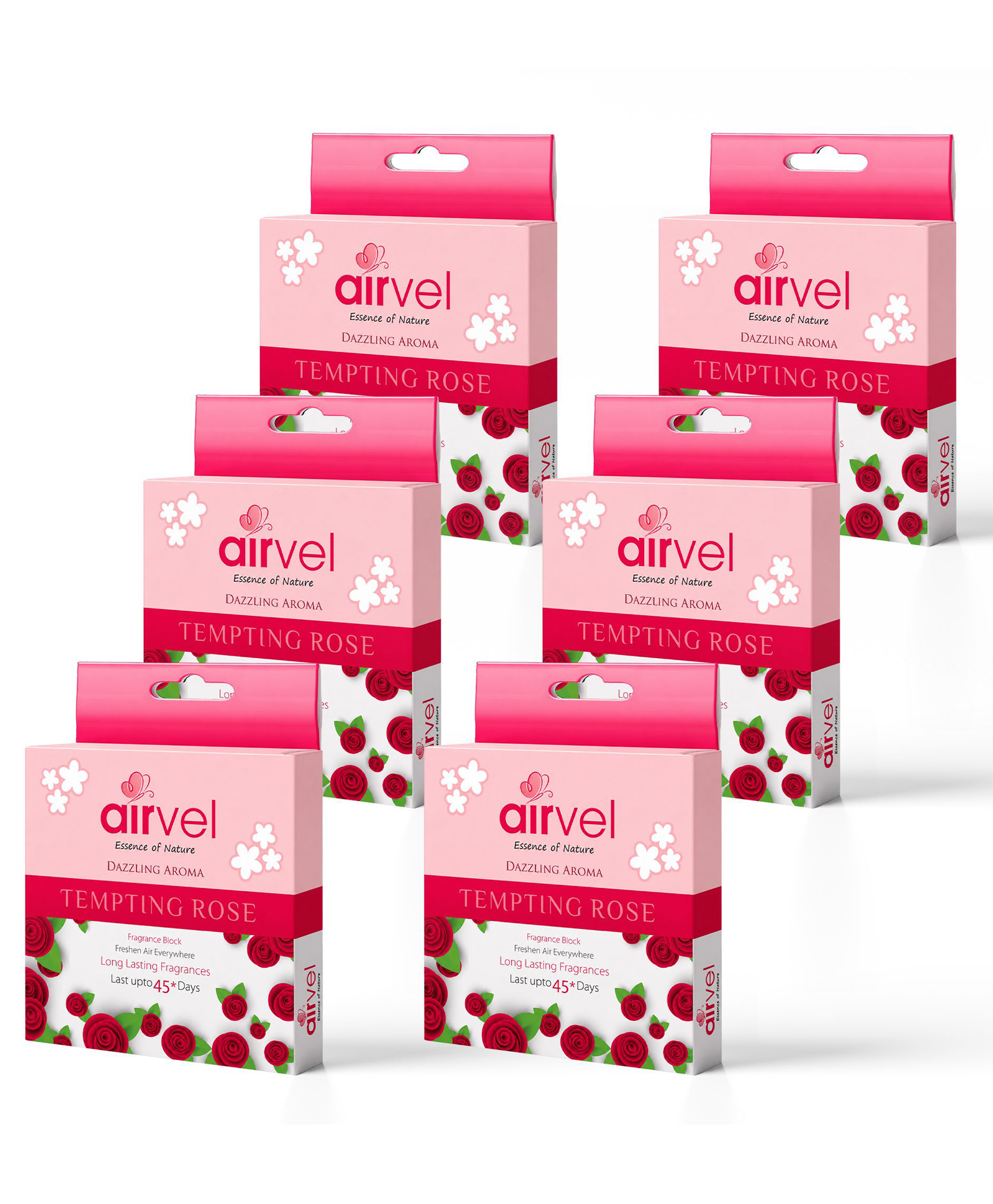 Airvel Bathroom Air freshener Block Rose Fragrance 75g, Pack of 6 with Amazing Fragrance For Bathroom Helps to Remove Bad Odour-picture-15