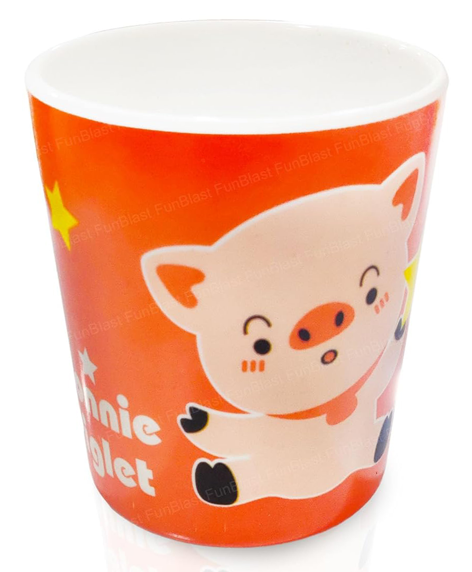 FunBlast Cartoon Print Bamboo Fiber Mug for Kids 1 Pc Orange 210 ml-image-18
