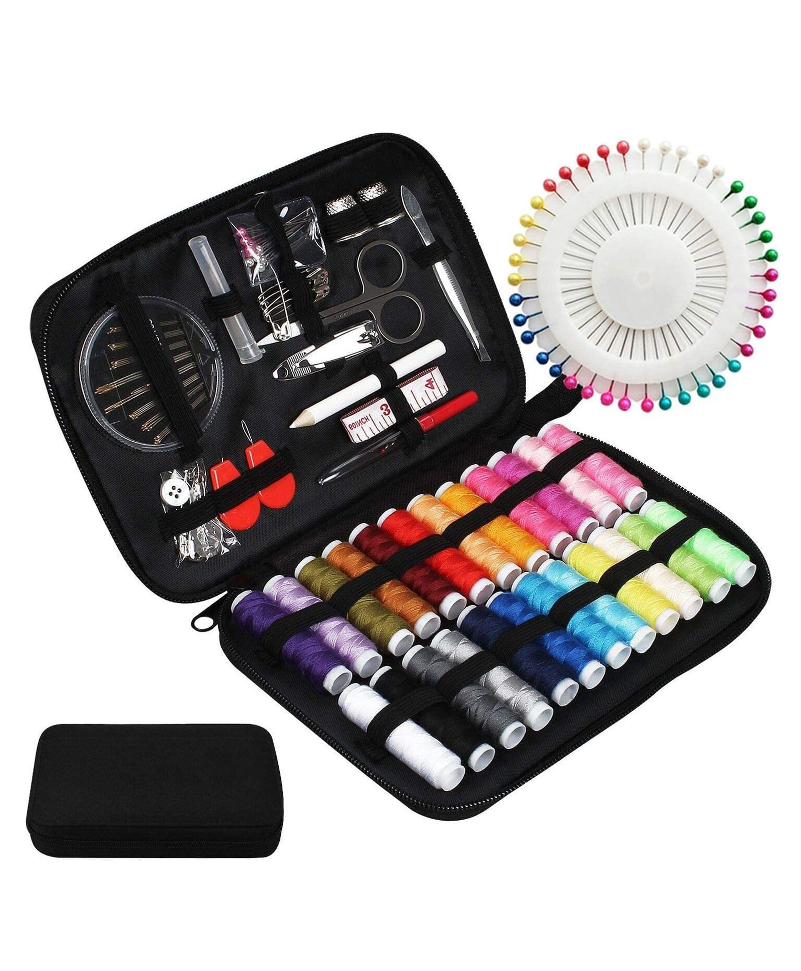 FunBlast 130 Pcs Small & Portable Sewing Kit for Home Pack of 1 Stitching Kit-image-1