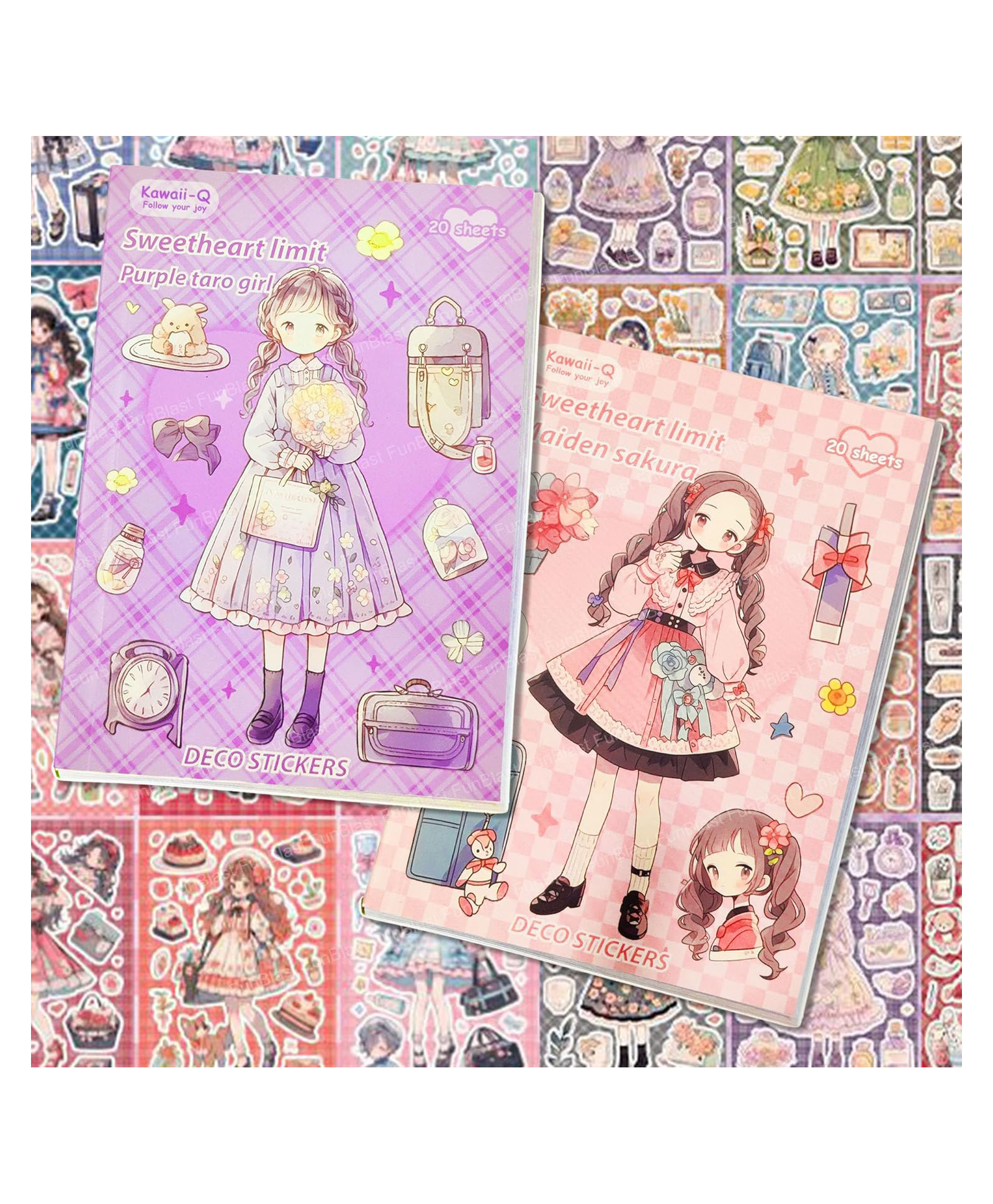 FunBlast Cartoon Theme Self Adhesive Kawaii Stickers Book - 40 Sheets/800 Stickers Multicolor-image-3