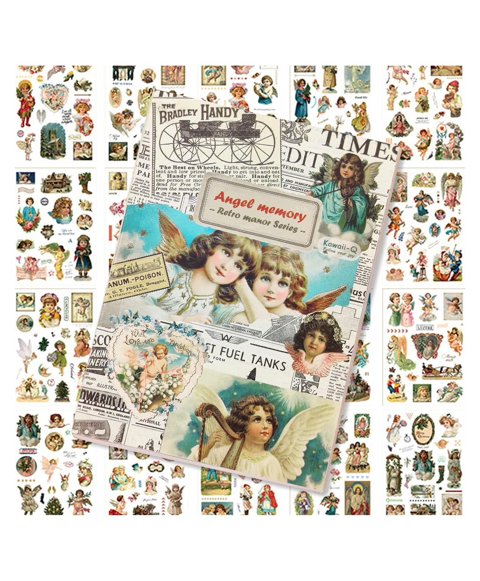 FunBlast Angle Memory Theme Aesthetic Stickers Book Set - 20 Sheets Multicolor-image-44