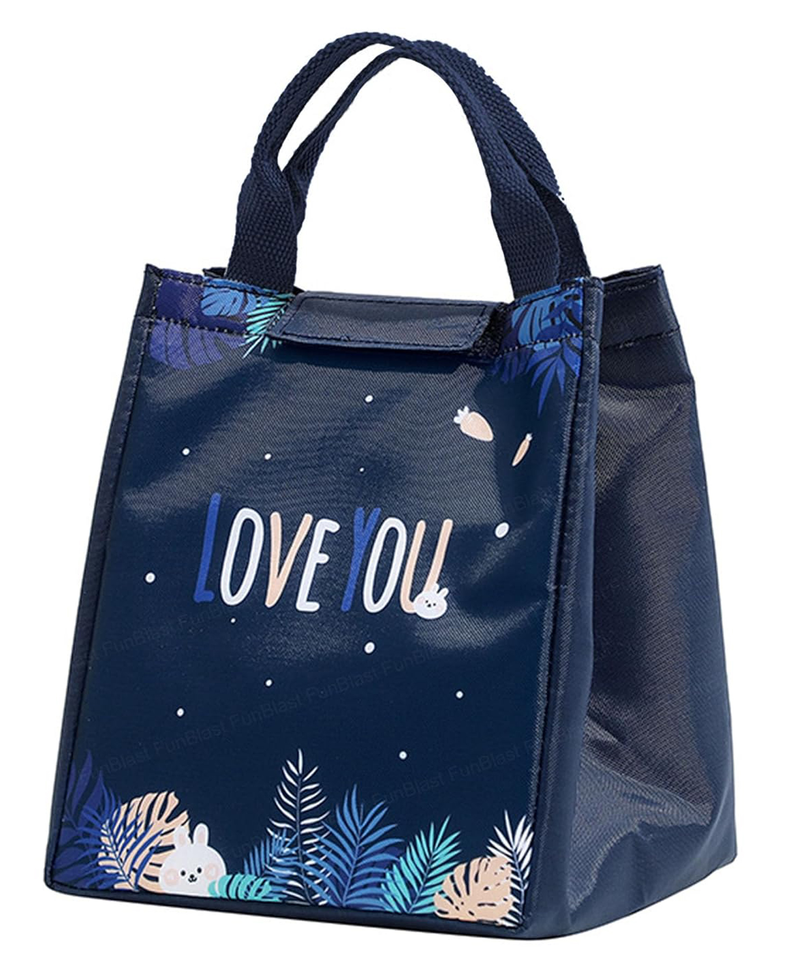 FunBlast Cartoon Theme Multi-Purpose Carrying Lunch Bag with Handle Navy Blue-picture-36