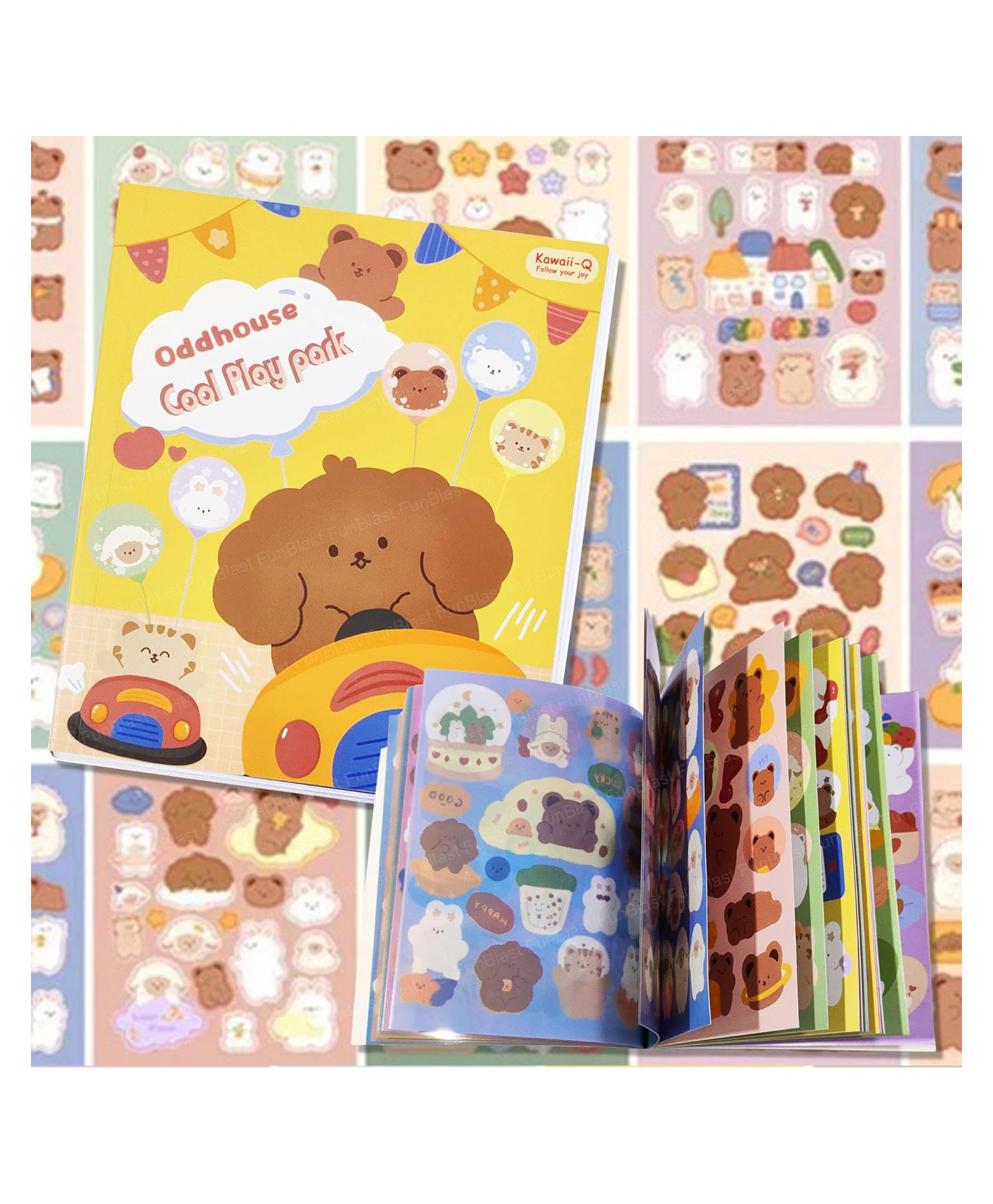FunBlast Aesthetic Cool Play Park Stickers Book Set - 30 Sheets Multicolor-image-29