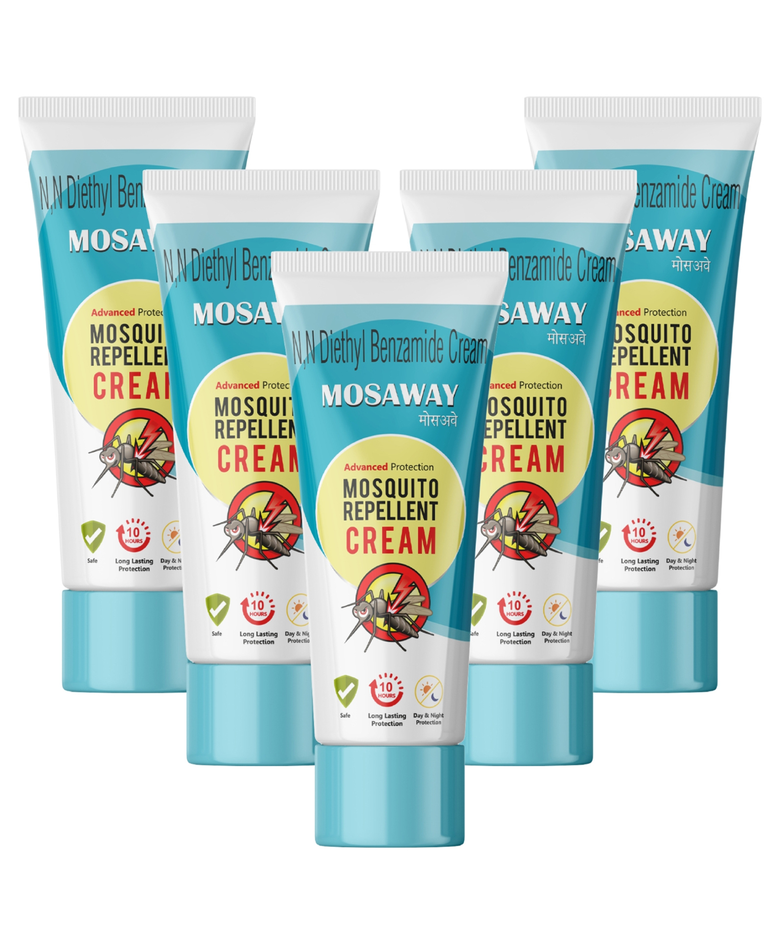 MOSAWAY Mosquito Repellent Cream Pack of 5 (5 x 50 g)-picture-27