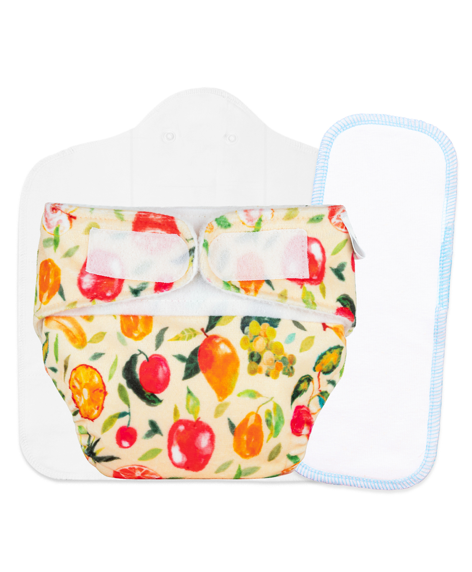SuperBottoms Newborn UNO Cloth Diaper Combo with Magic Pad & Booster Pad - Reusable, Adjustable (Fruit Burst)-picture-32