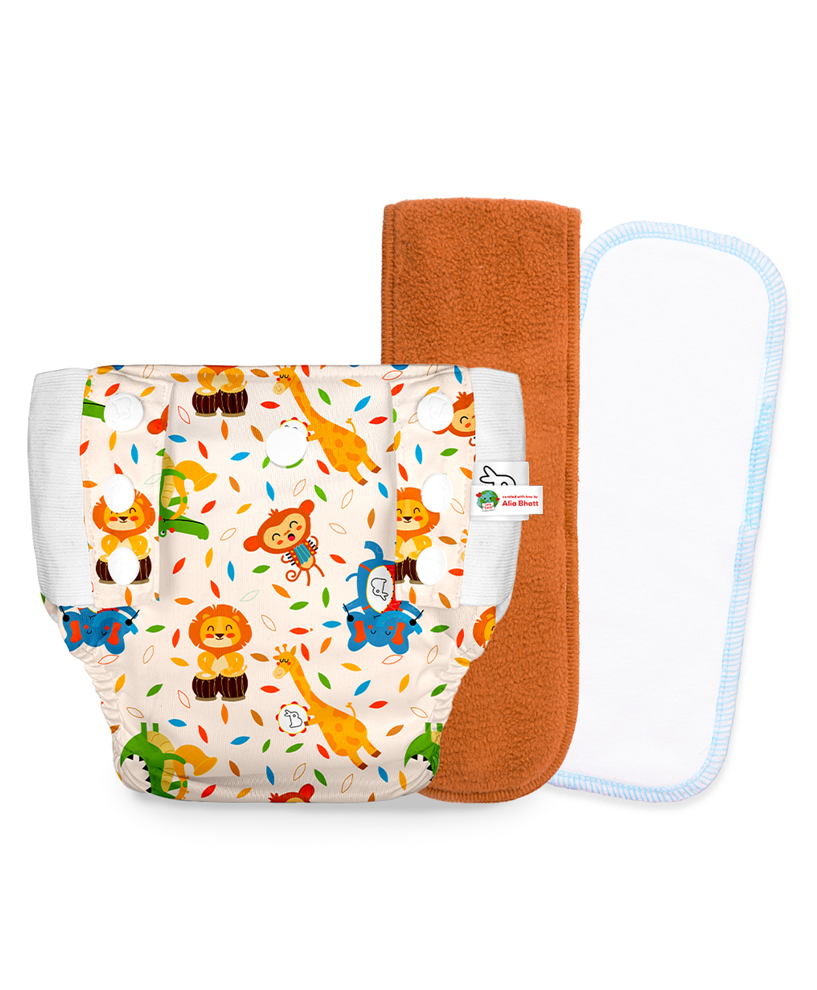SuperBottoms UNO Cloth Diaper Pants Combo with Magic Pad & Booster Pad - Reusable, Pull-up Style (Jungle Beats)-picture-31
