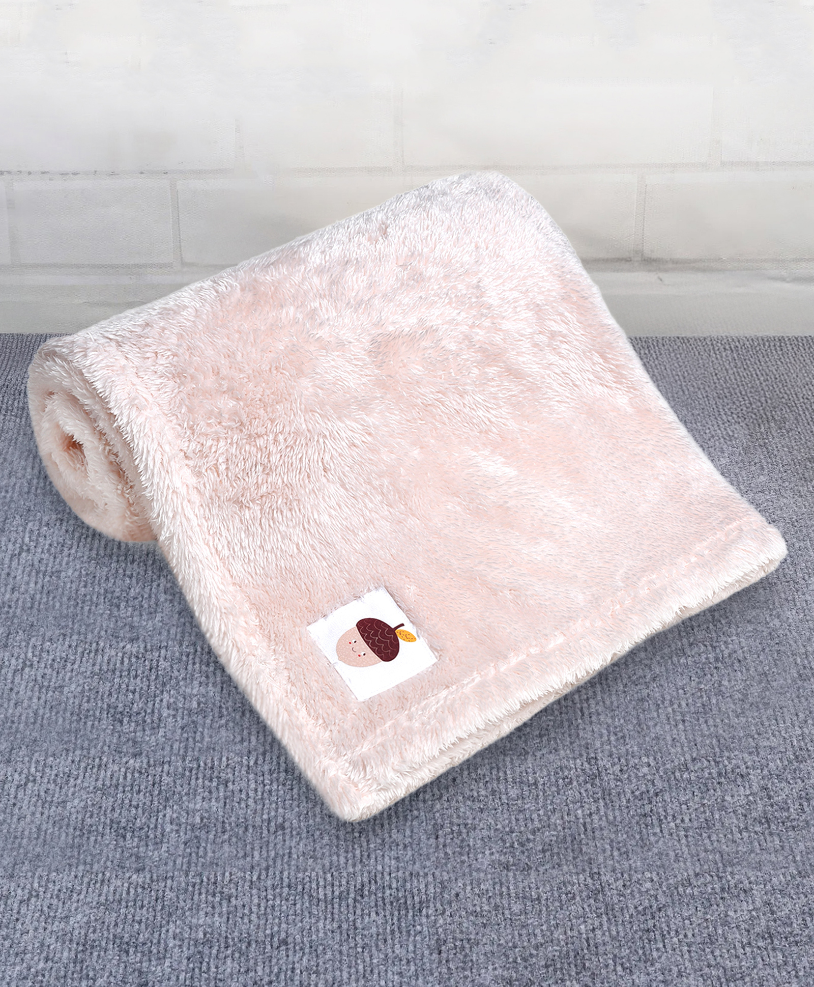 Mi Arcus Solid Pink Knitted Flurry Blanket Warm & Soft (012 Months)-picture-15
