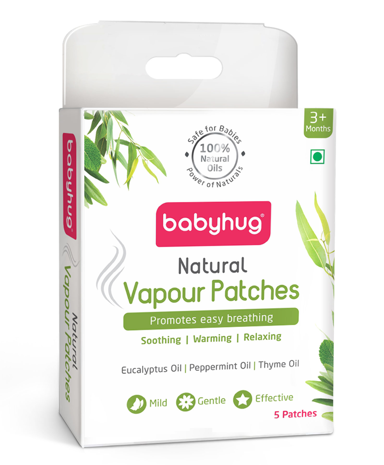 Babyhug Essentials Natural Vapour Patches White - Pack of 5