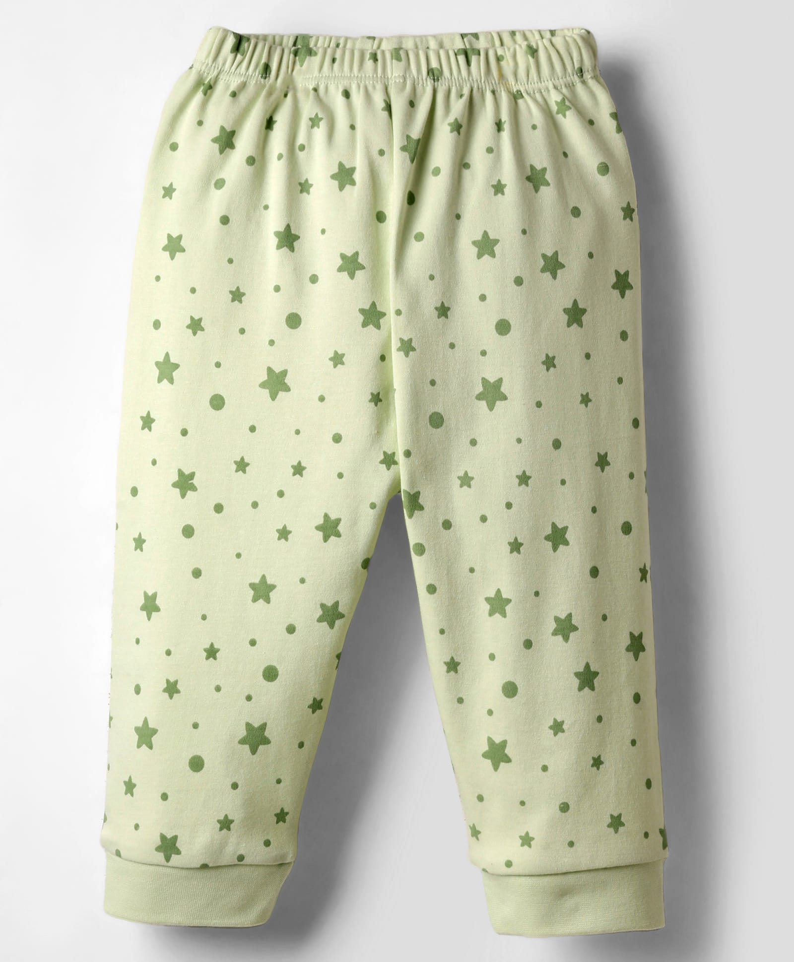Tango Interlock Knit Full Length Lounge Pant With Star Print - Green-picture-26