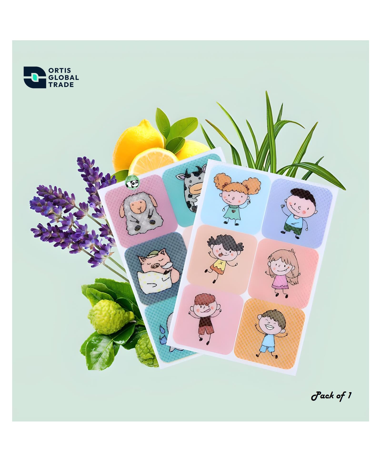 Ortis Waterproof Natural Mosquito Repellent Sticker - 36 Pieces (Colour & Print May Vary)-picture-6