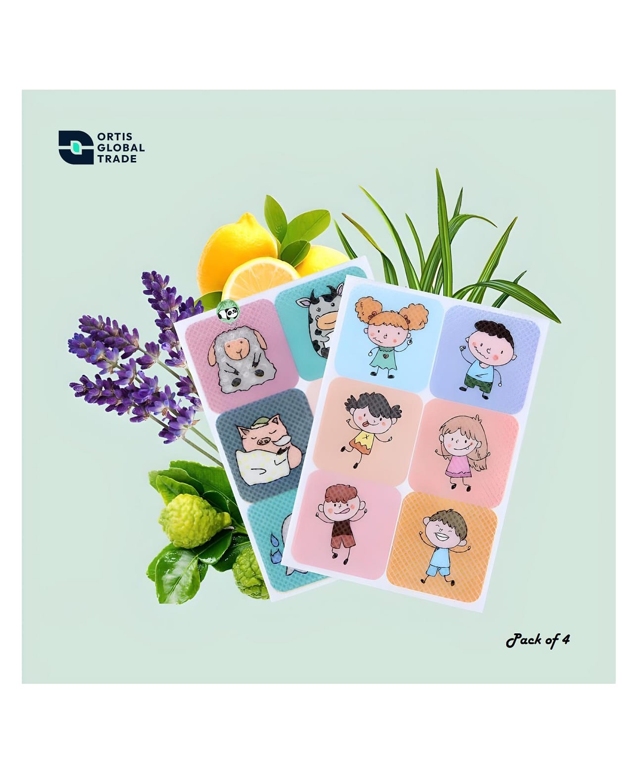 Ortis Waterproof Natural Mosquito Repellent Sticker - 144 Pieces (Colour & Print May Vary)-picture-9