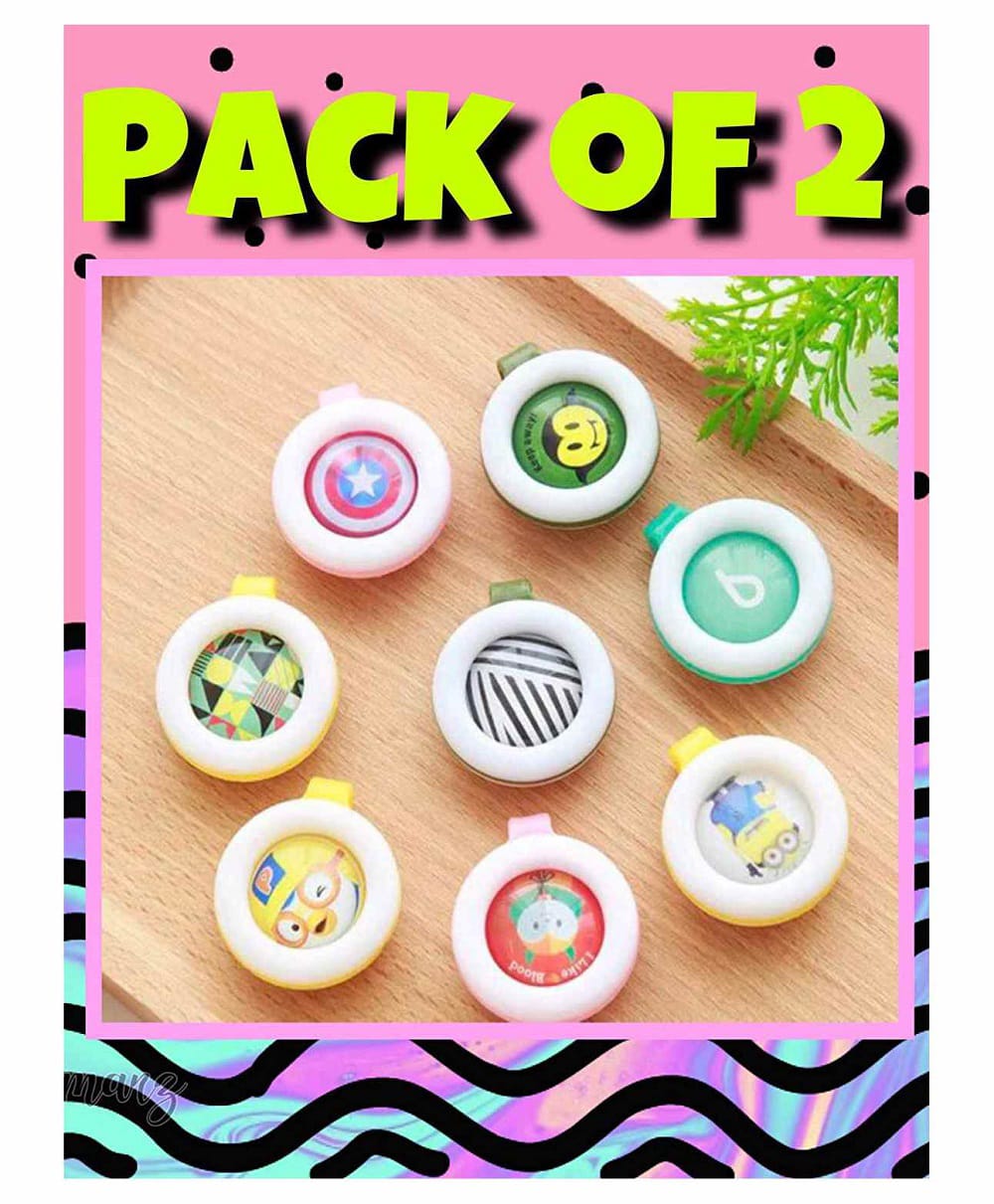 Ortis Reusable Mosquito Repellent Badge Pack of 2 - Colour & Print May Vary-picture-30