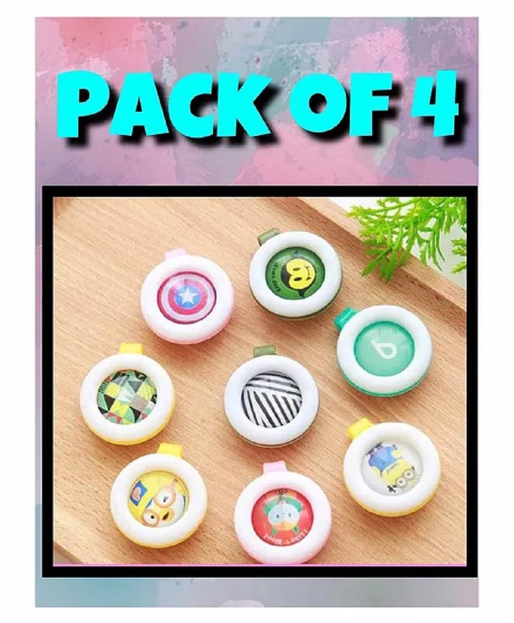 Ortis Reusable Mosquito Repellent Badge Pack of 4 - Colour & Print May Vary-picture-22
