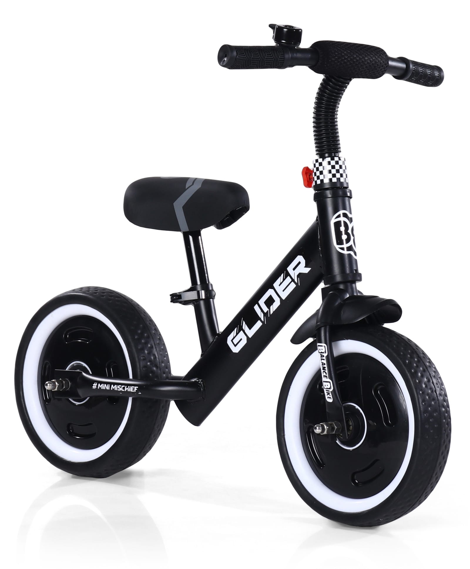 Kids Lightweight Pedal Free Balance Bike - Black| Adjustable Seat Height| Foot to Floor| Builds Balance & Coordination| Activity Gift for Boys & Girls-image-20
