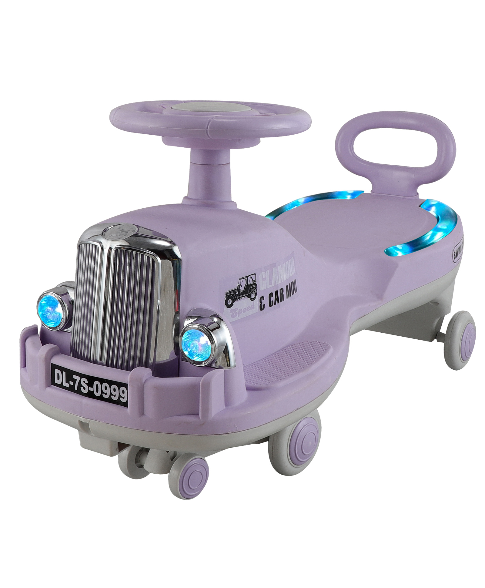 JoyRide Glamour DLX Light-Up Magic Car Easy Glide Ride-On Toy for Kids LED Lights, Music & 360 Swivel Wheels Indoor/Outdoor 2+ Years purple-picture-43