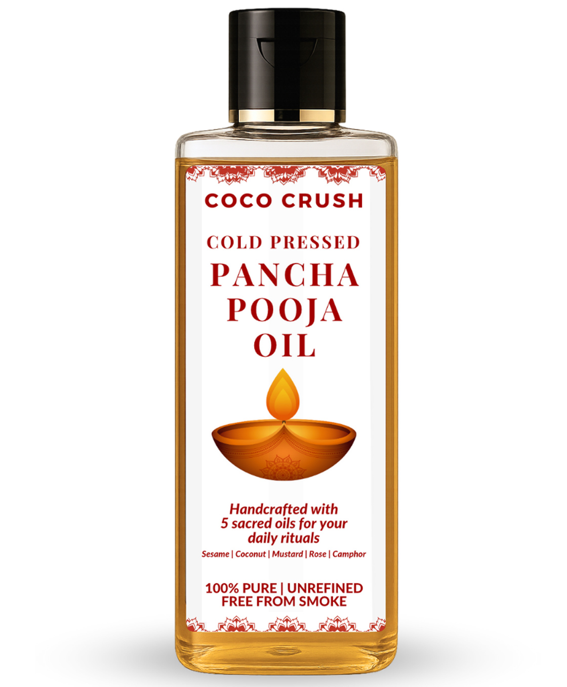 Coco Crush 100% Natural Pancha Pooja Oil, Soot-Free Organic for Daily Rituals, Aarti & Diya Lighting - 50 ml-image-43