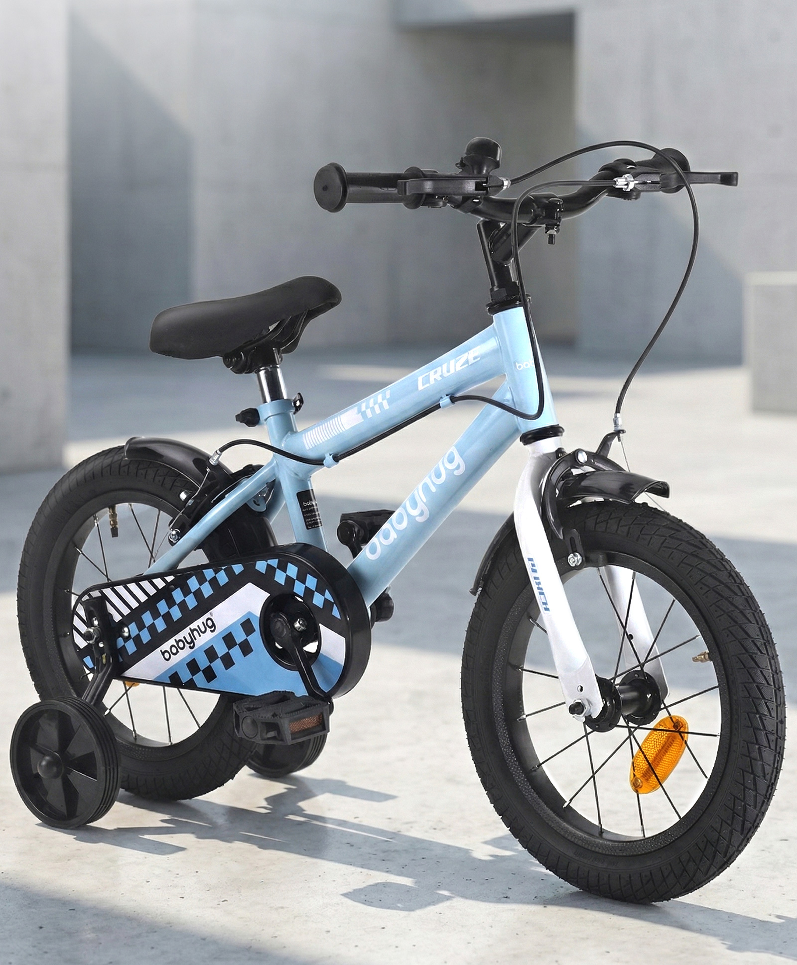 Babyhug Cruise Bicycle for Kids Cycle for 3 to 5 Years Boys & Girls 14T Inches- Blue| 90% Pre-Installed| Sturdy Frame| Training Wheels| Durable Brake| Rubber Tyres| Height Adjustable Seat and Handle-image-27
