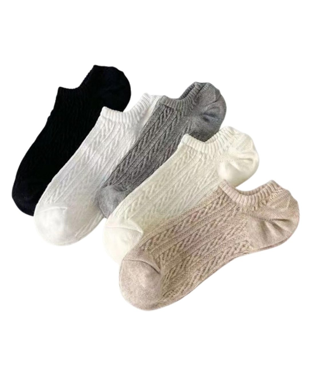 MOMISY Cotton Blend Pack Of 5 Self Designed Socks - Multi Colour-picture-15