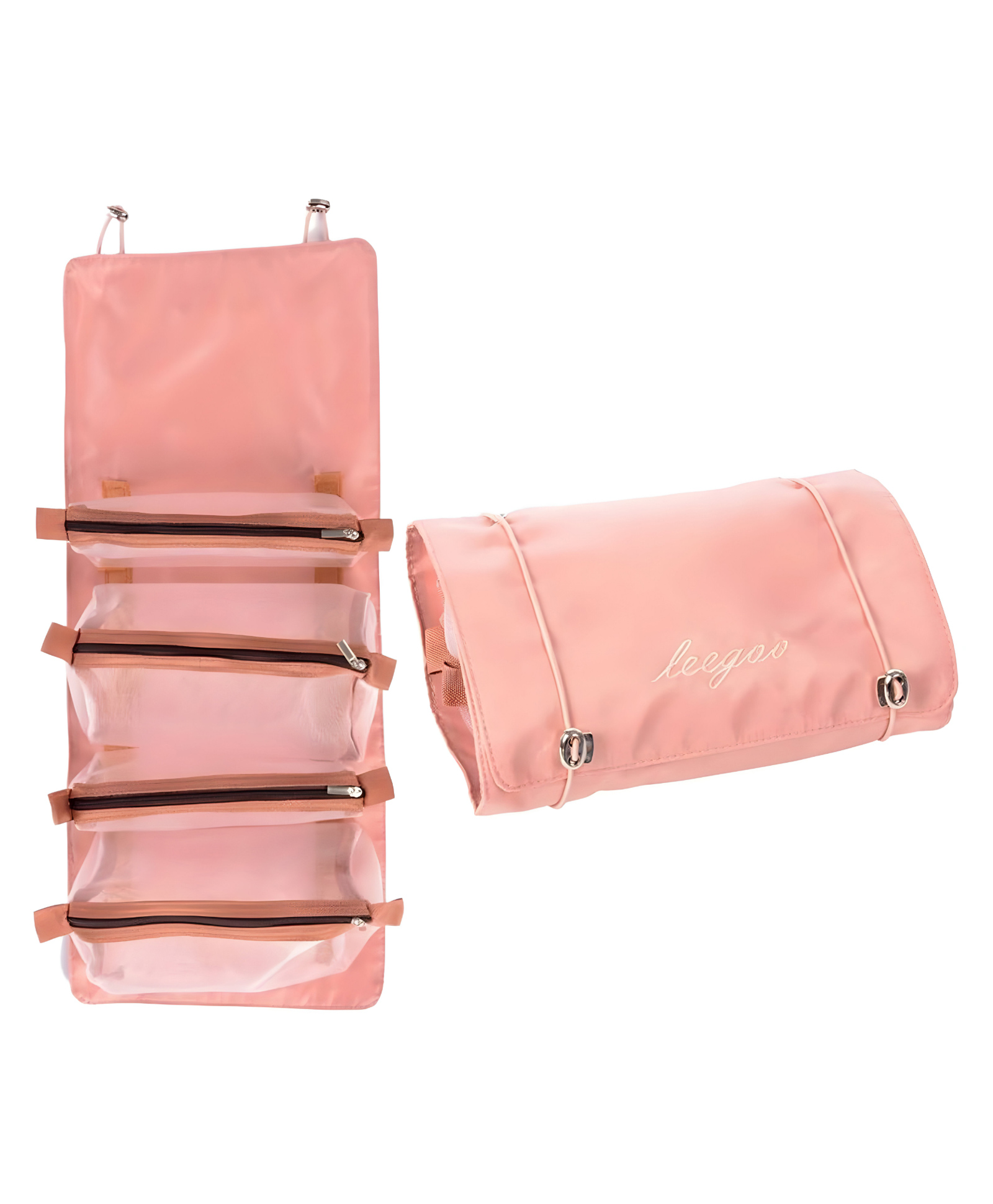 COZY VIBES Foldable Toiletry Bag for Travel Detachable Makeup Pouch Cosmetic Organizer Bag- PACK OF 1- COLOR MAY VARY-picture-24