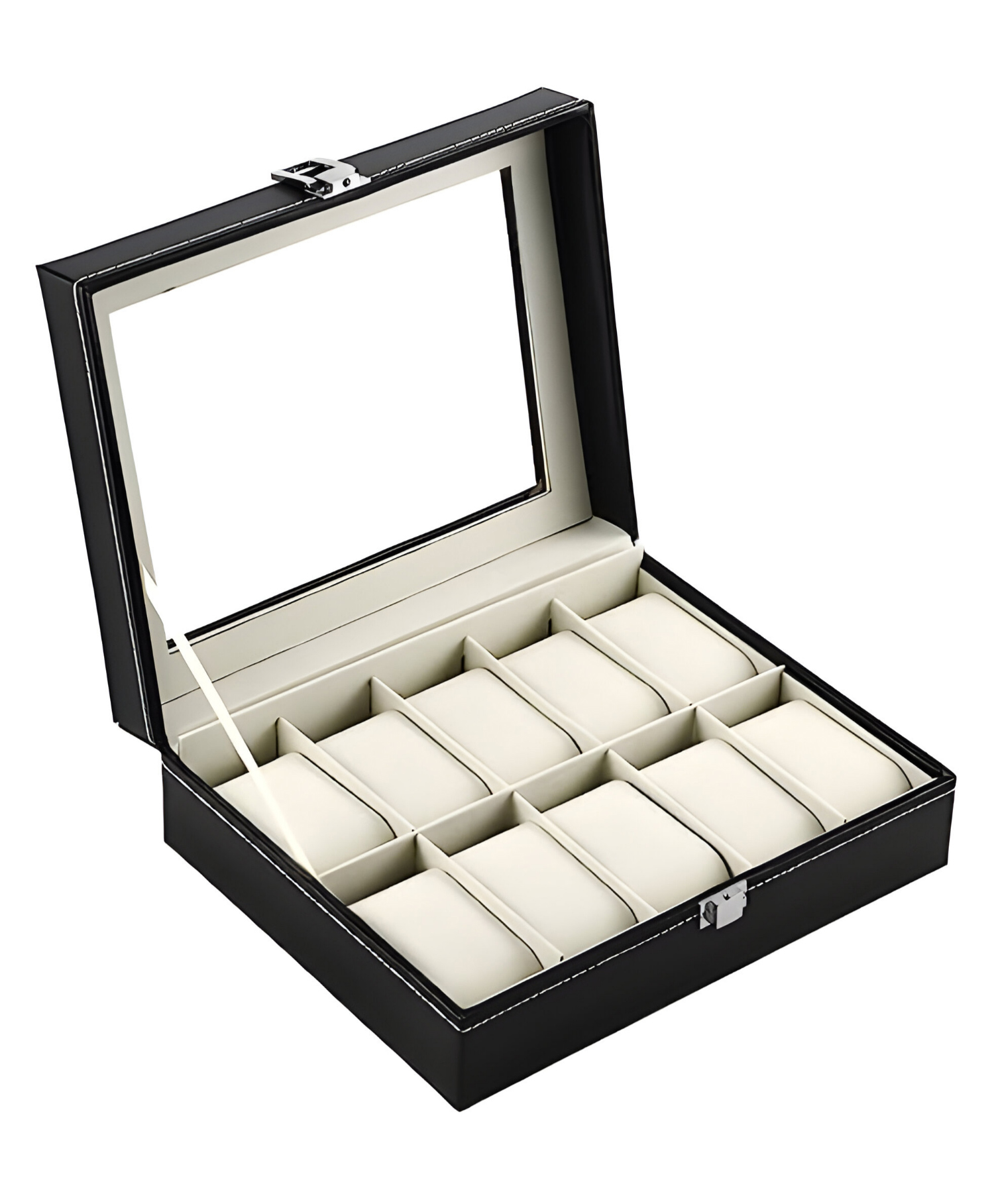 COZY VIBES Watch Box Organizer 10 Slots Wrist Watch Display Box Storage Holder Organizer Watch Case Jewelry Dispay Watch Box Watches Display Storage Box Case Holder- PACK OF 1- COLOR MAY VARY-picture-24