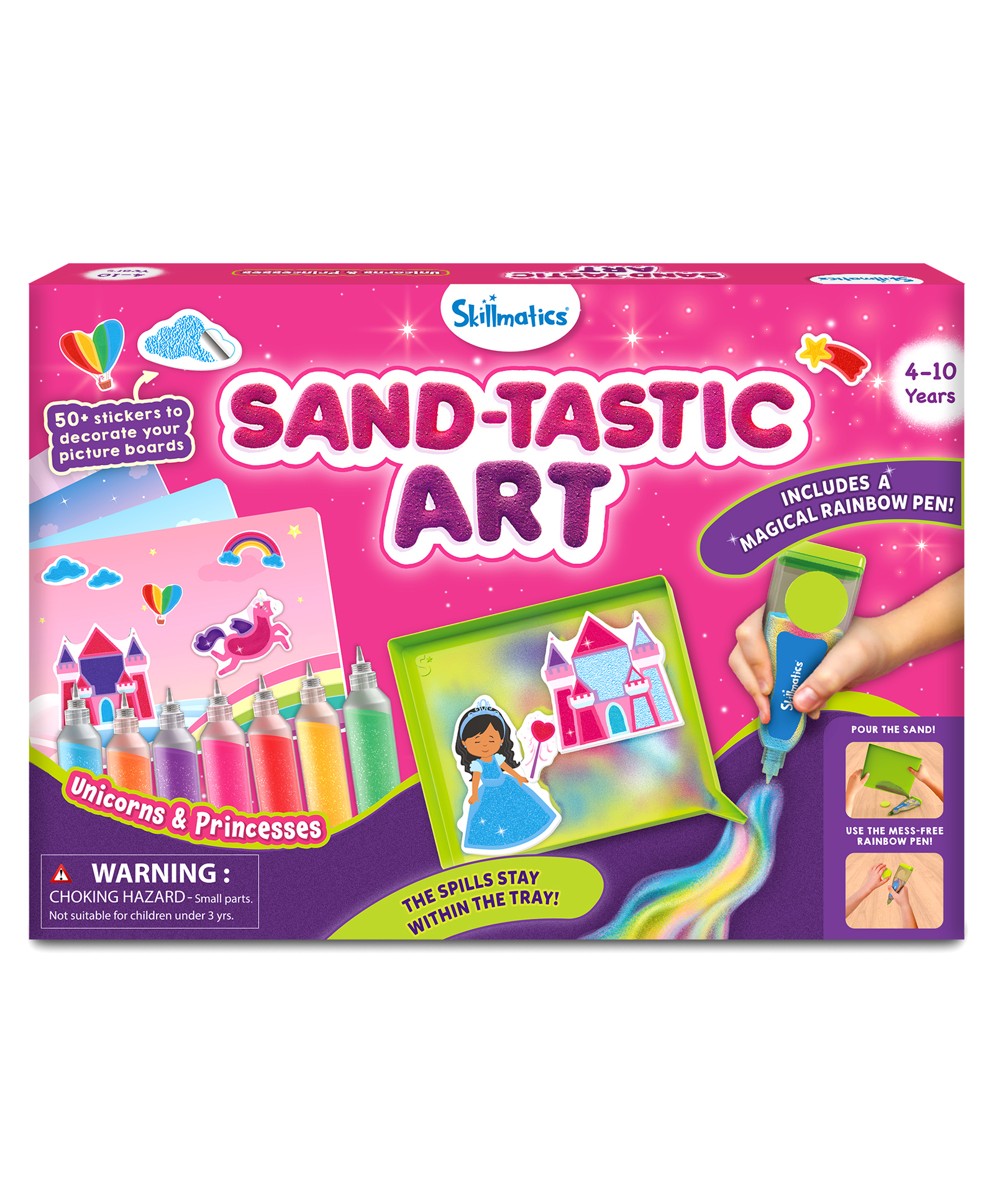Skillmatics Sand Art Activity - Unicorns & Princesses, Create & Stick 50+ Colorful Stickers, Craft Kits & Supplies for Kids, Gifts for Girls & Boys-image-25