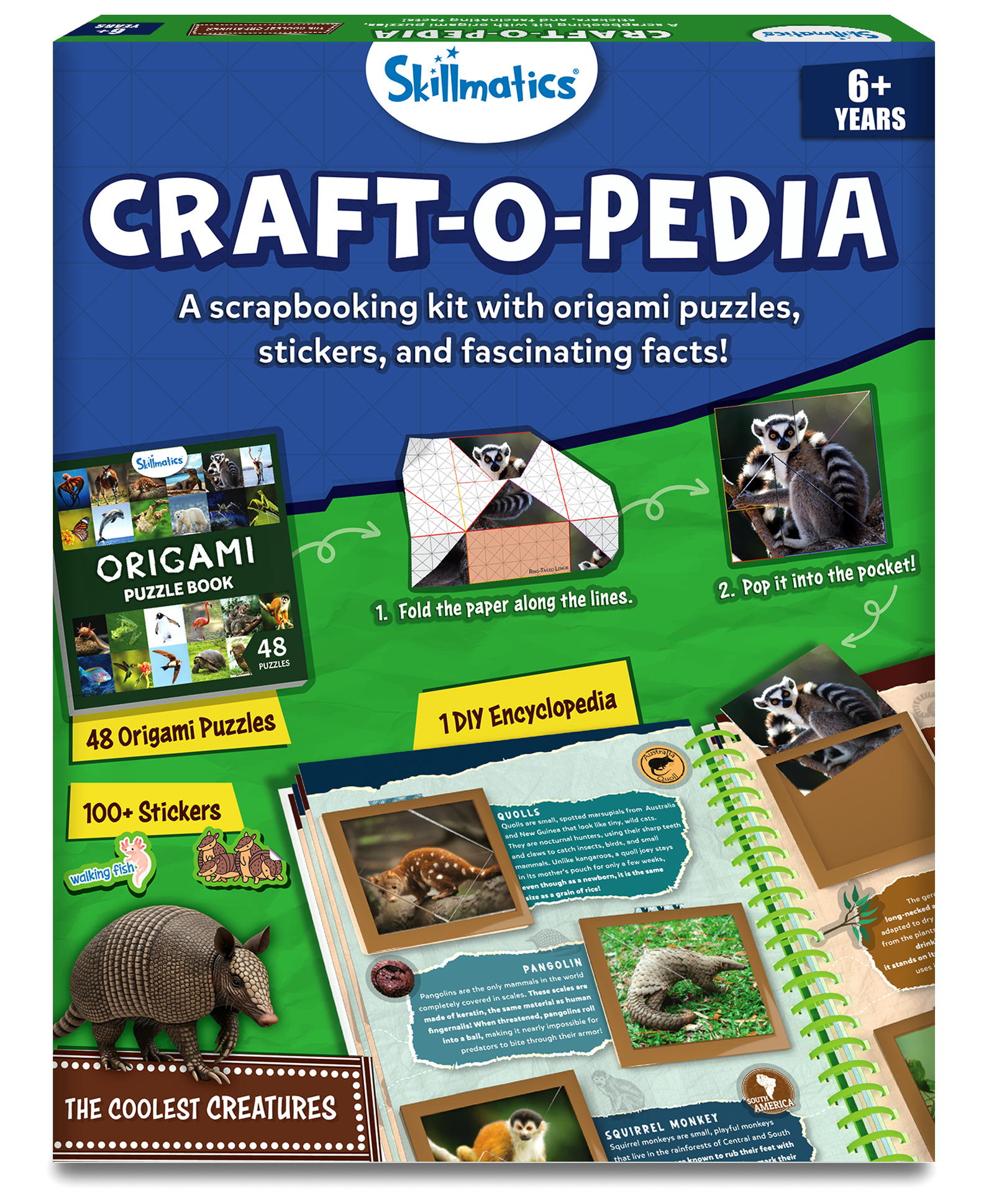 Skillmatics Origami Puzzle Book & Encyclopedia Scrapbook - DIY Craft & Activity Kit, Educational Toy with 48 Animal Puzzles, Fun Learning for Kids Ages 6 and Up-image-41