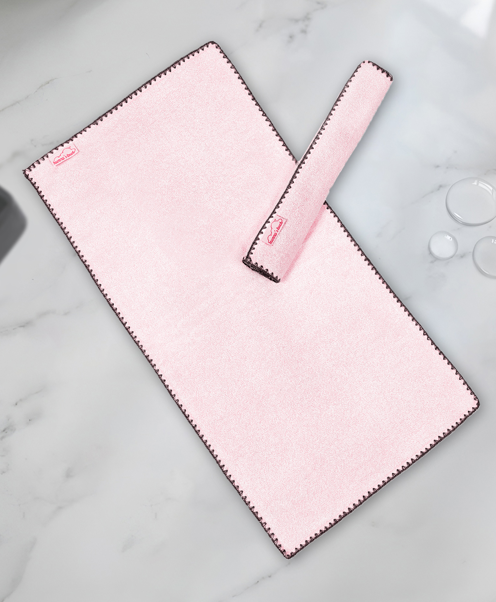 Mumma's Touch Organic Bamboo Baby Wash Cloth - Pink - Pack of 2-image-12
