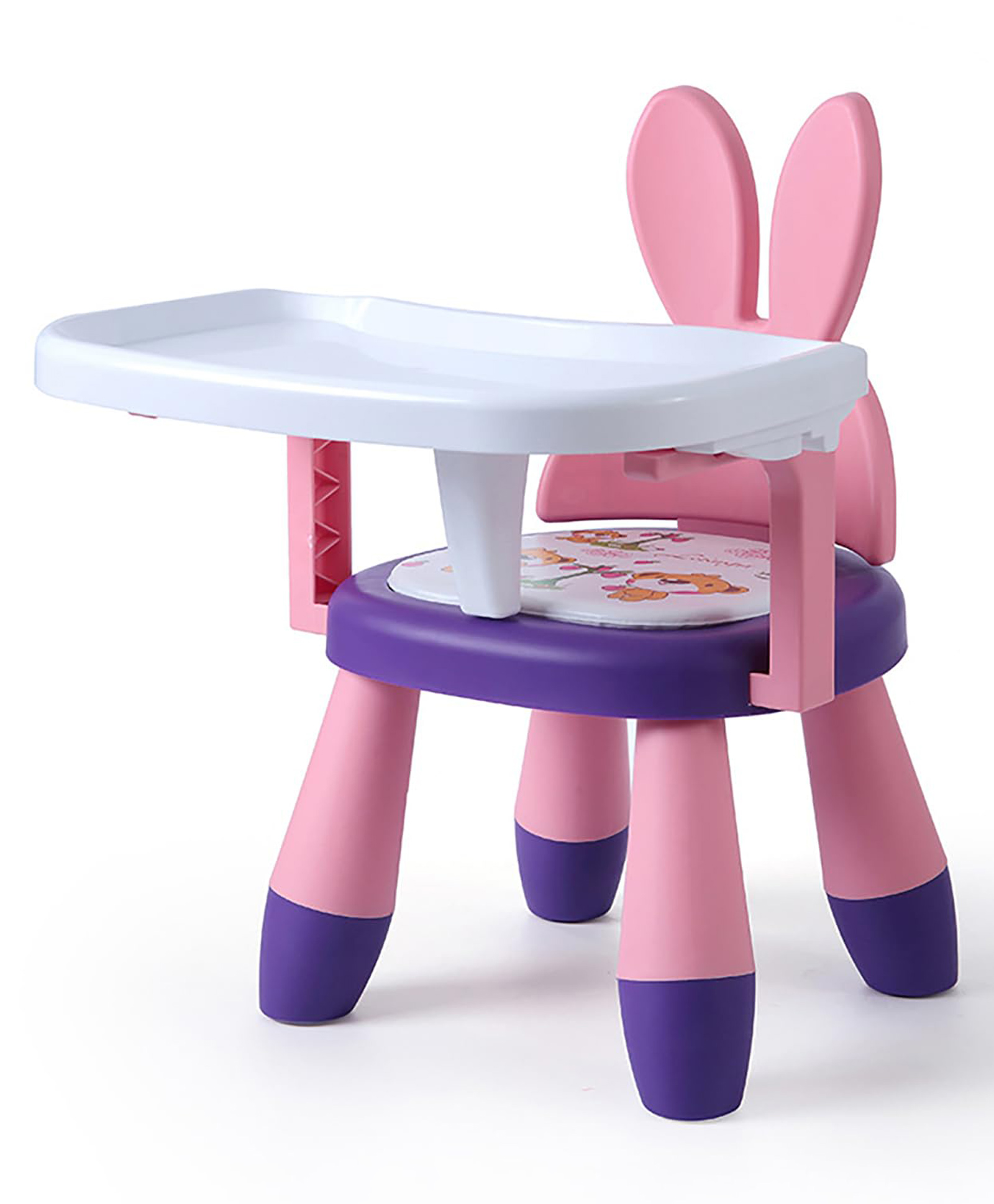 House of Quirk Detachable Baby Chair - Multifunctional, Adjustable Plastic Backrest, Compact Chair & Stool for Toddlers (Purple)-image-32