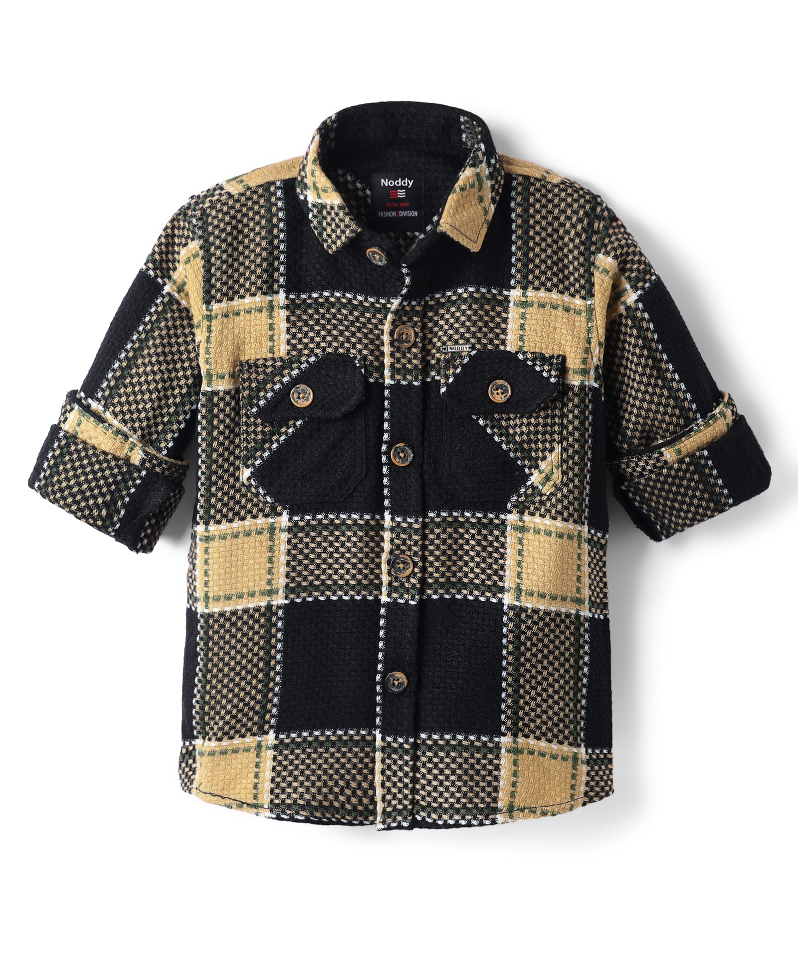 Noddy Full Sleeves Checked Shirt - Fawn-picture-12