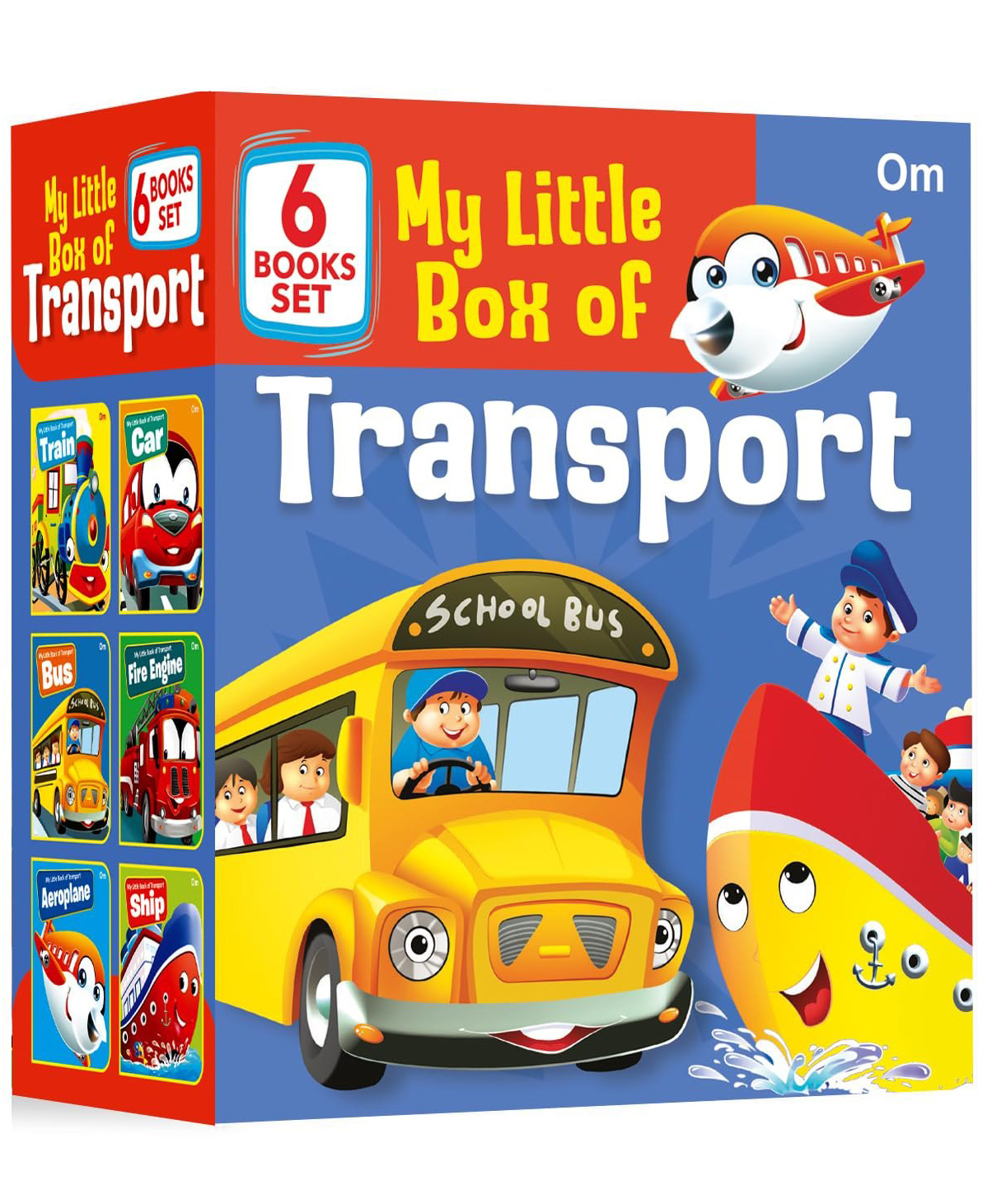 My Little Box of Transport: Early Learning Vehicle 6 Board Books for Kids | Includes Train, Car, Bus, Fire Engine, Ship & Aeroplane | Bright Pictures | Perfect Gift Set for Preschoolers-image-17