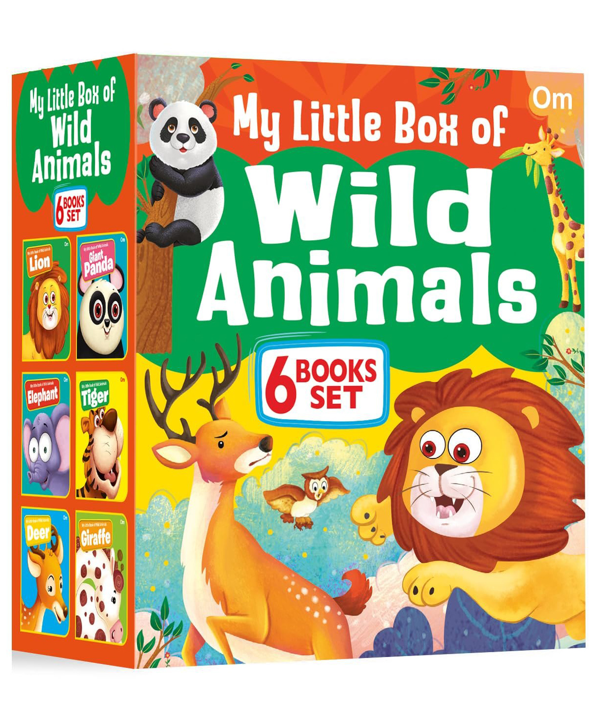 My Little Box of Wild Animals: Early Learning Jungle Friends 6 Board Books for Kids | Includes Lion, Panda, Tiger, Elephant, Deer & Giraffe | Bright Pictures | Perfect Gift Set for Preschoolers-image-32
