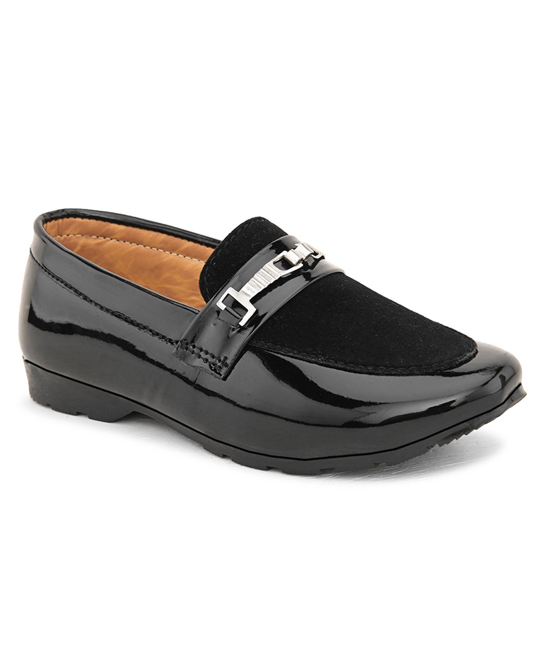 Stefens Metal Applique Detailed Loafers - Black-picture-26