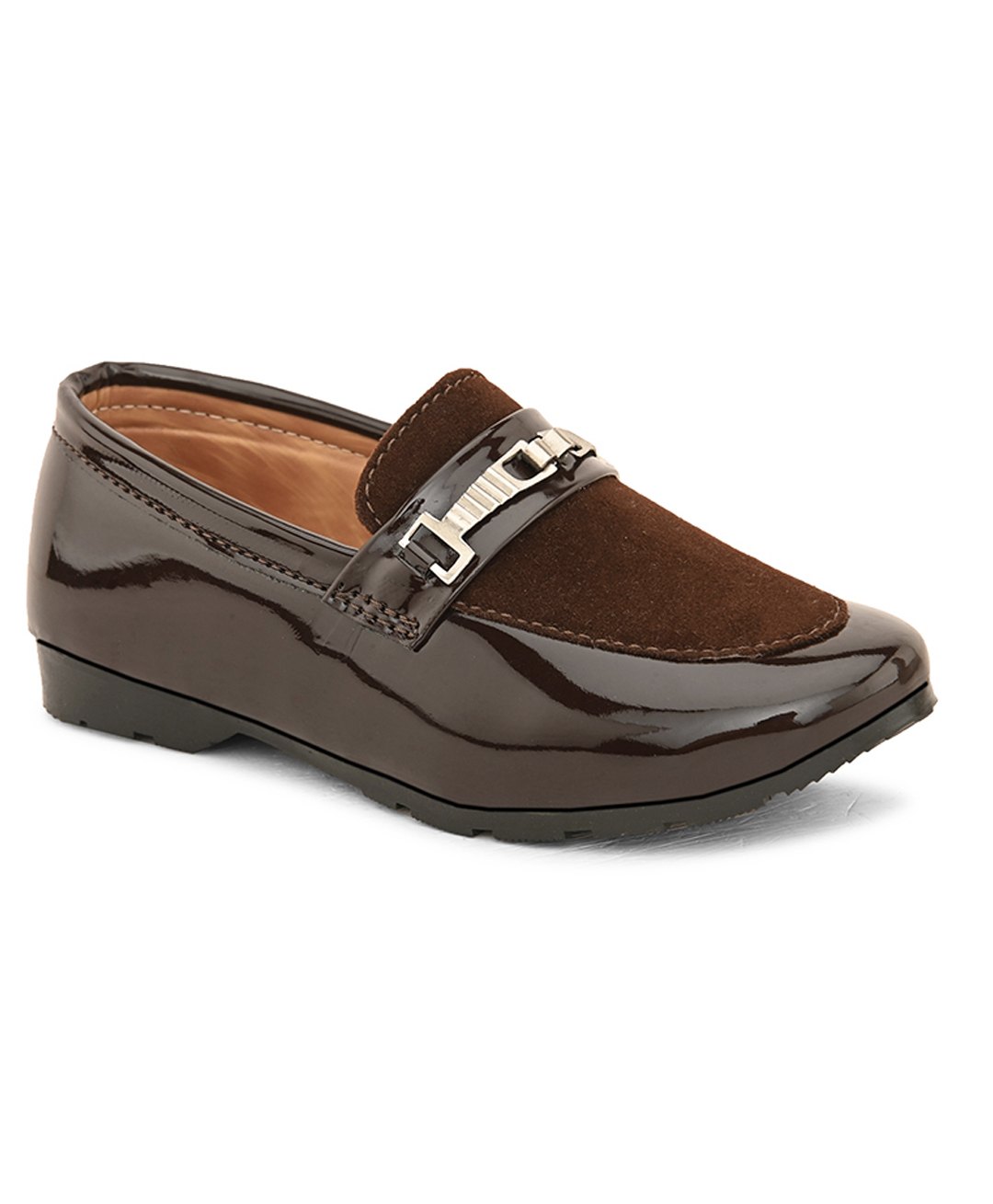 Stefens Metal Applique Detailed Loafers - Brown-image-33