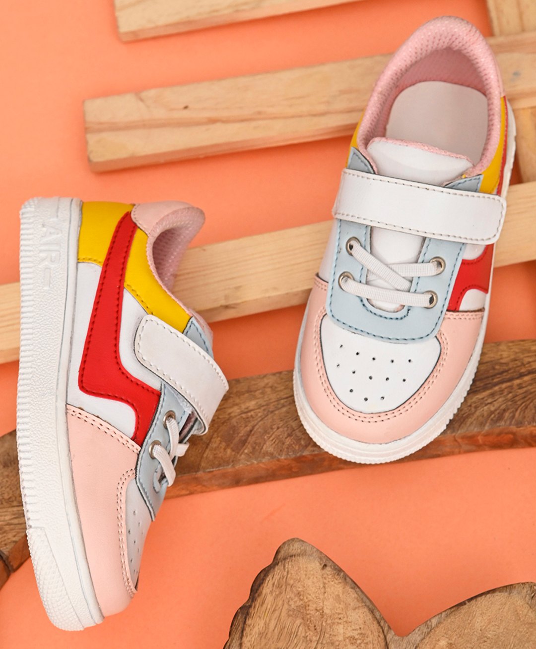 Stefens Colour Blocked Velcro Closure Sneakers - Multi Colour-image-32